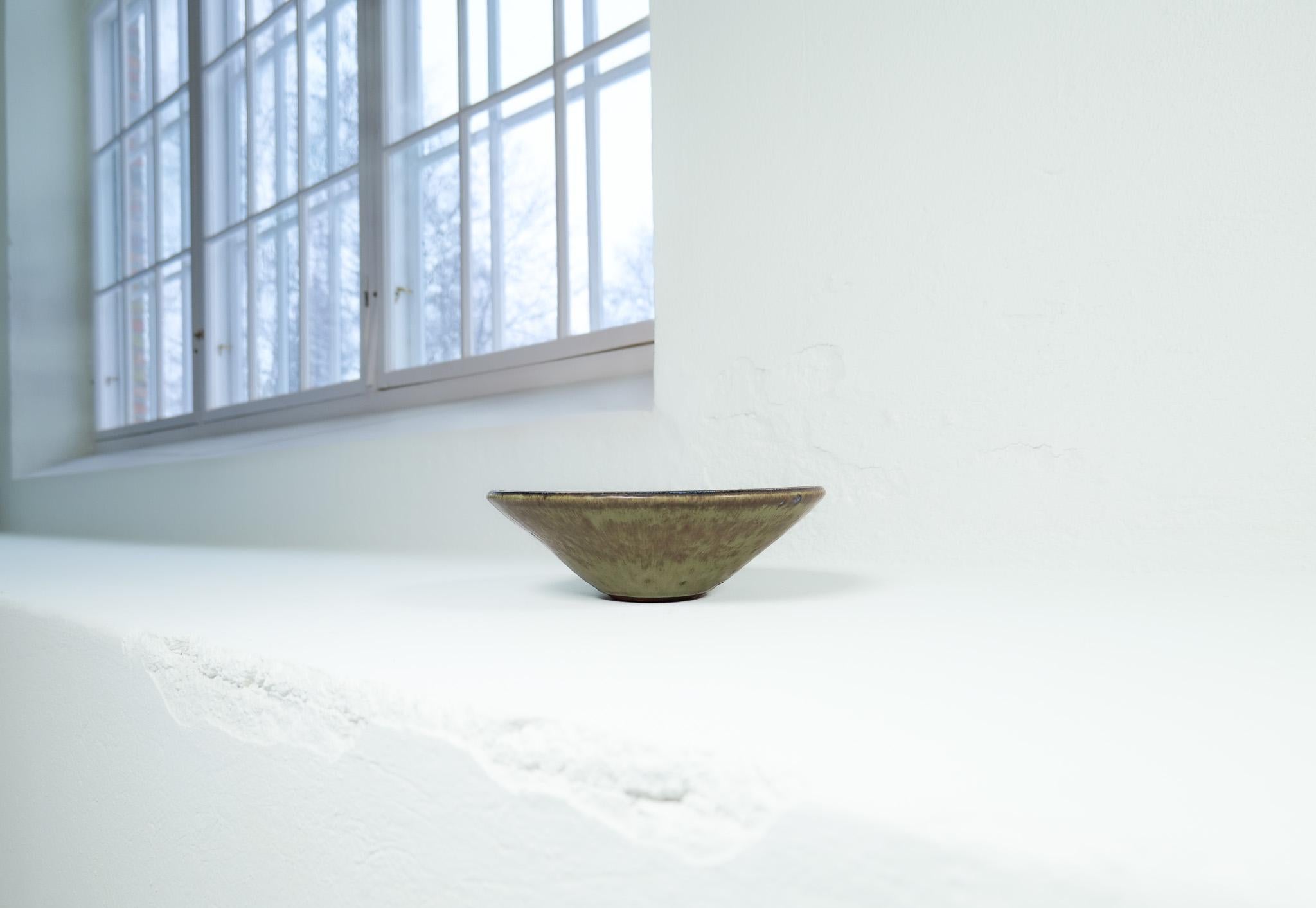 Midcentury Modern Unique Large Ceramic Bowl Carl-Harry Stålhane Rörstrand Sweden For Sale 3