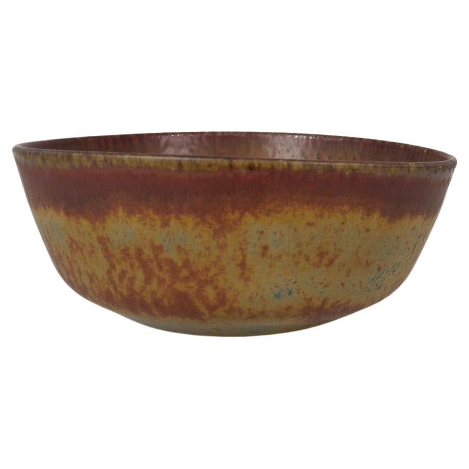 Midcentury Modern Unique Large Ceramic Bowl Carl-Harry Stålhane Rörstrand Sweden For Sale