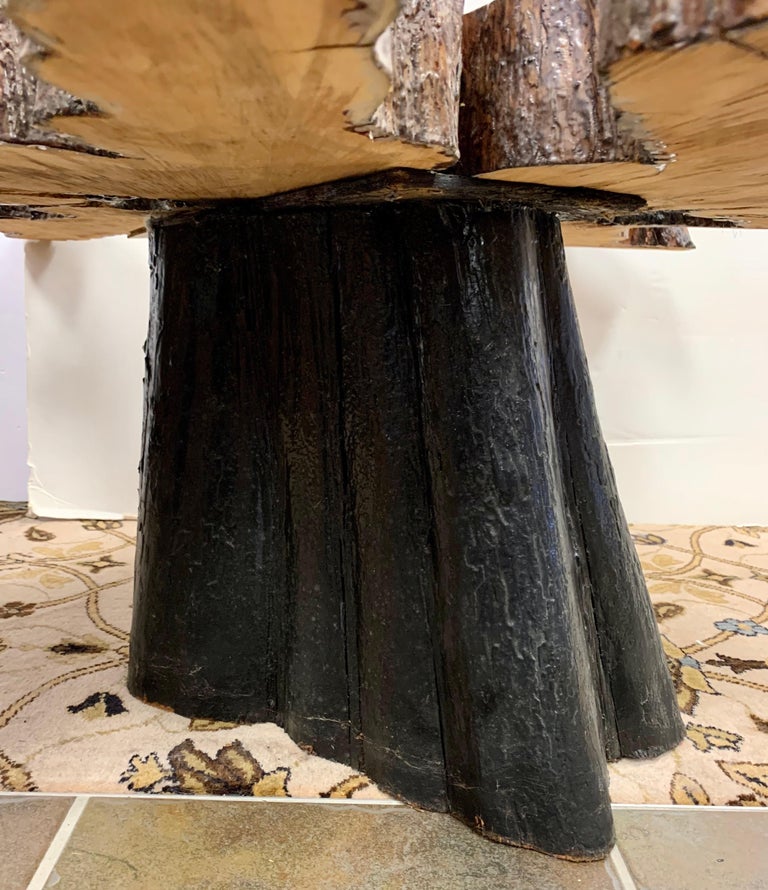 Midcentury Modern Vintage Live Edge Organic Wood Tree Slab Cocktail ...