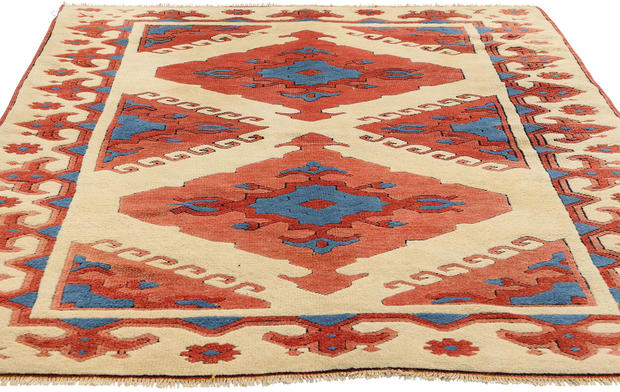 Moderner türkischer Oushak-Teppich aus der Jahrhundertmitte (Türkisch) im Angebot