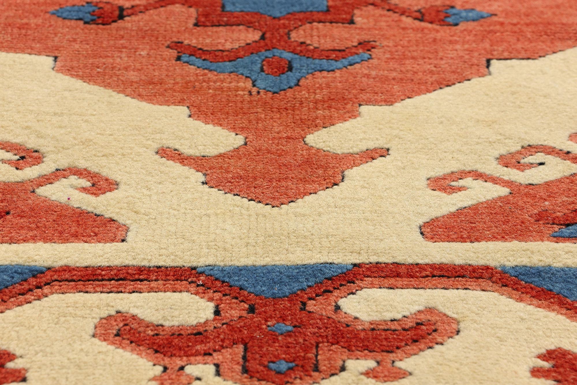 20th Century Midcentury Modern Vintage Turkish Oushak Rug  For Sale