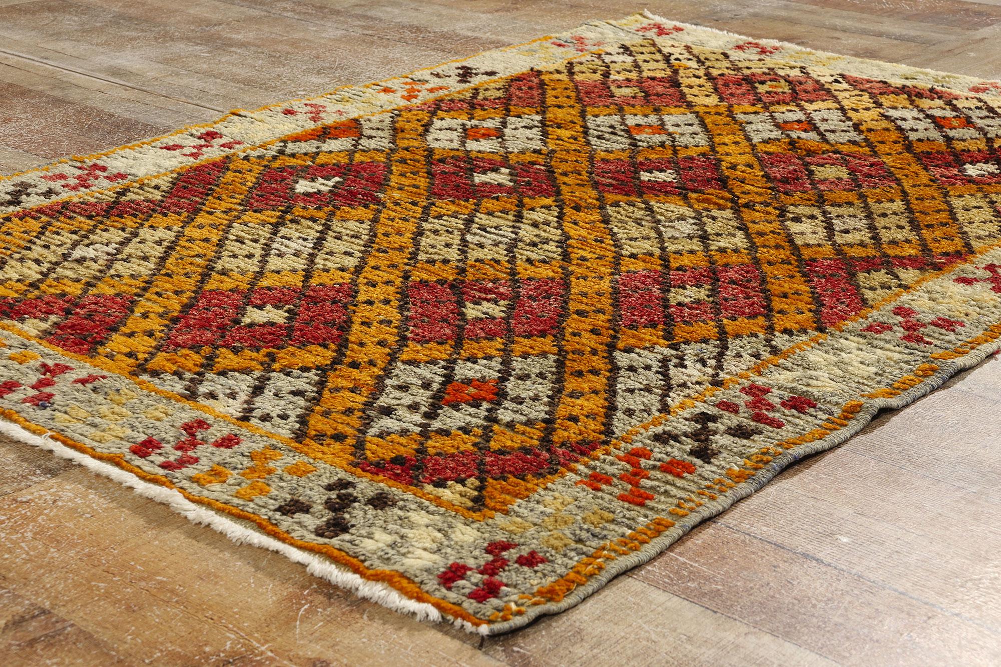 Midcentury Modern Vintage Turkish Oushak Rug  For Sale 1