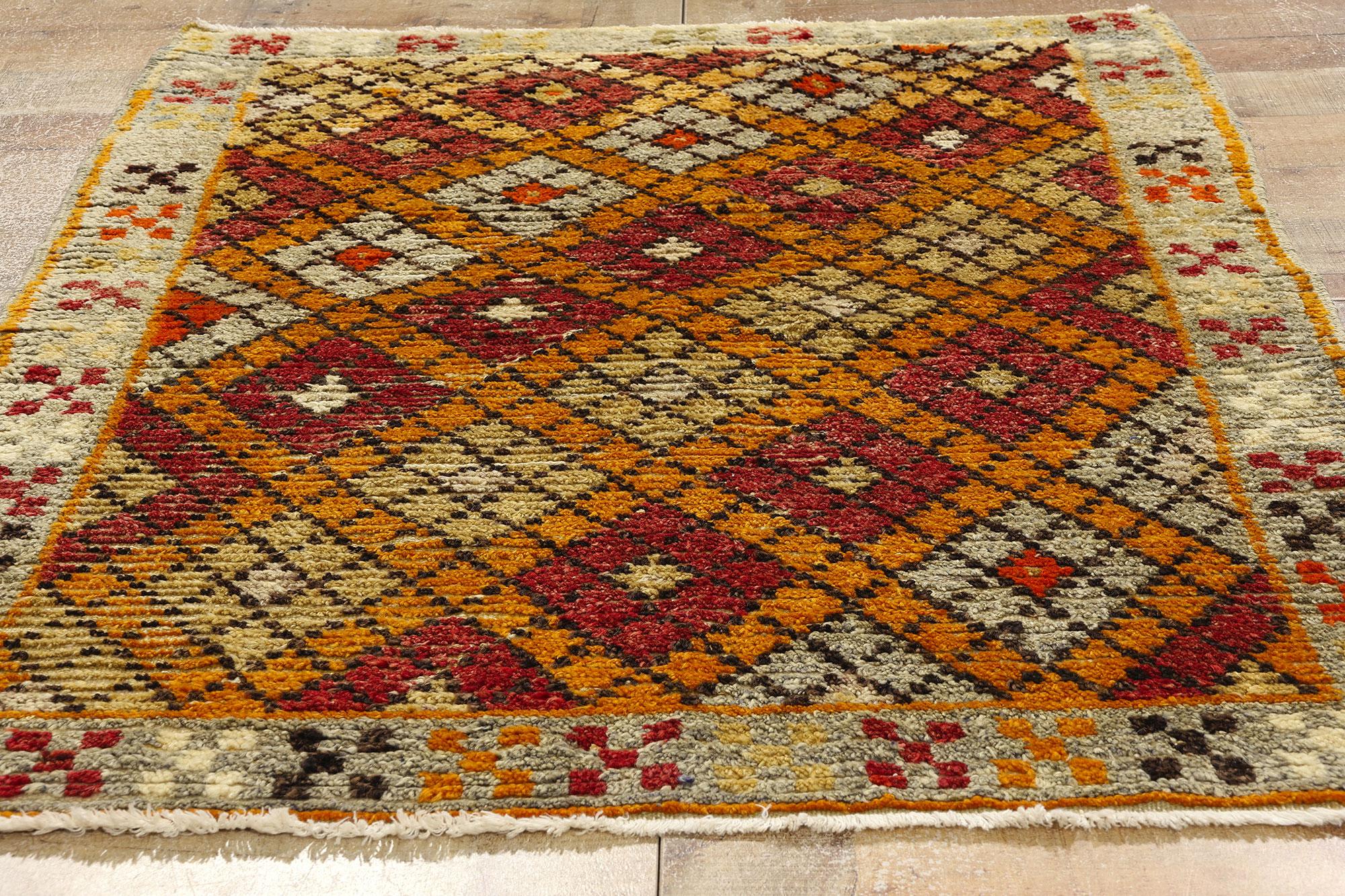 Moderner türkischer Oushak-Teppich aus der Jahrhundertmitte  im Angebot 1