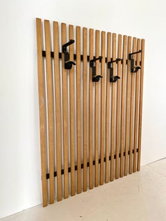 Midcentury Modern Vintage Wood Coat Rack, Italy 1960