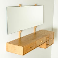 Midcentury Modern Wall Mounted Dressing Table from Luxus, Sweden, 1960s