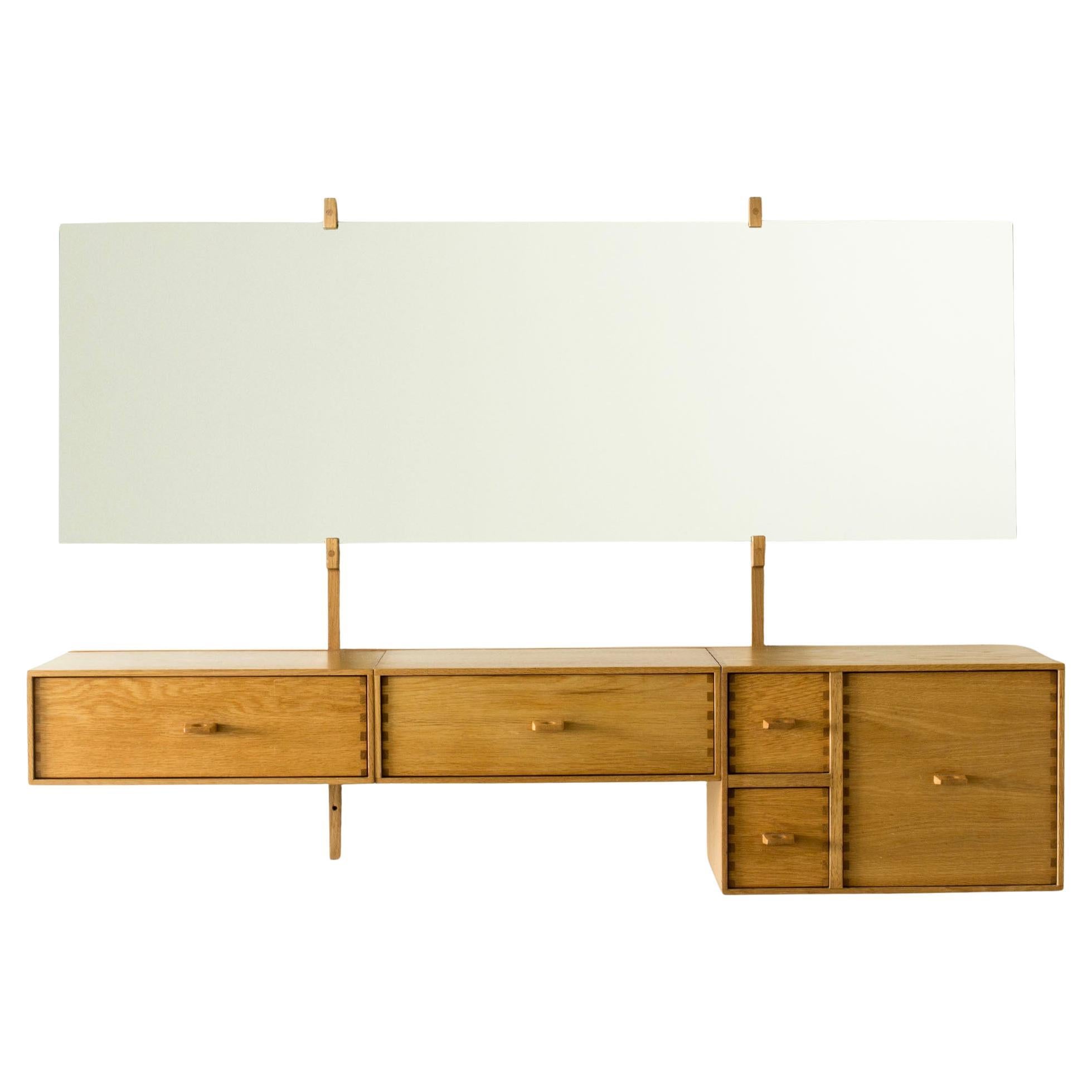 Midcentury Modern Wall Mounted Dressing Table from Luxus, Sweden, 1960s