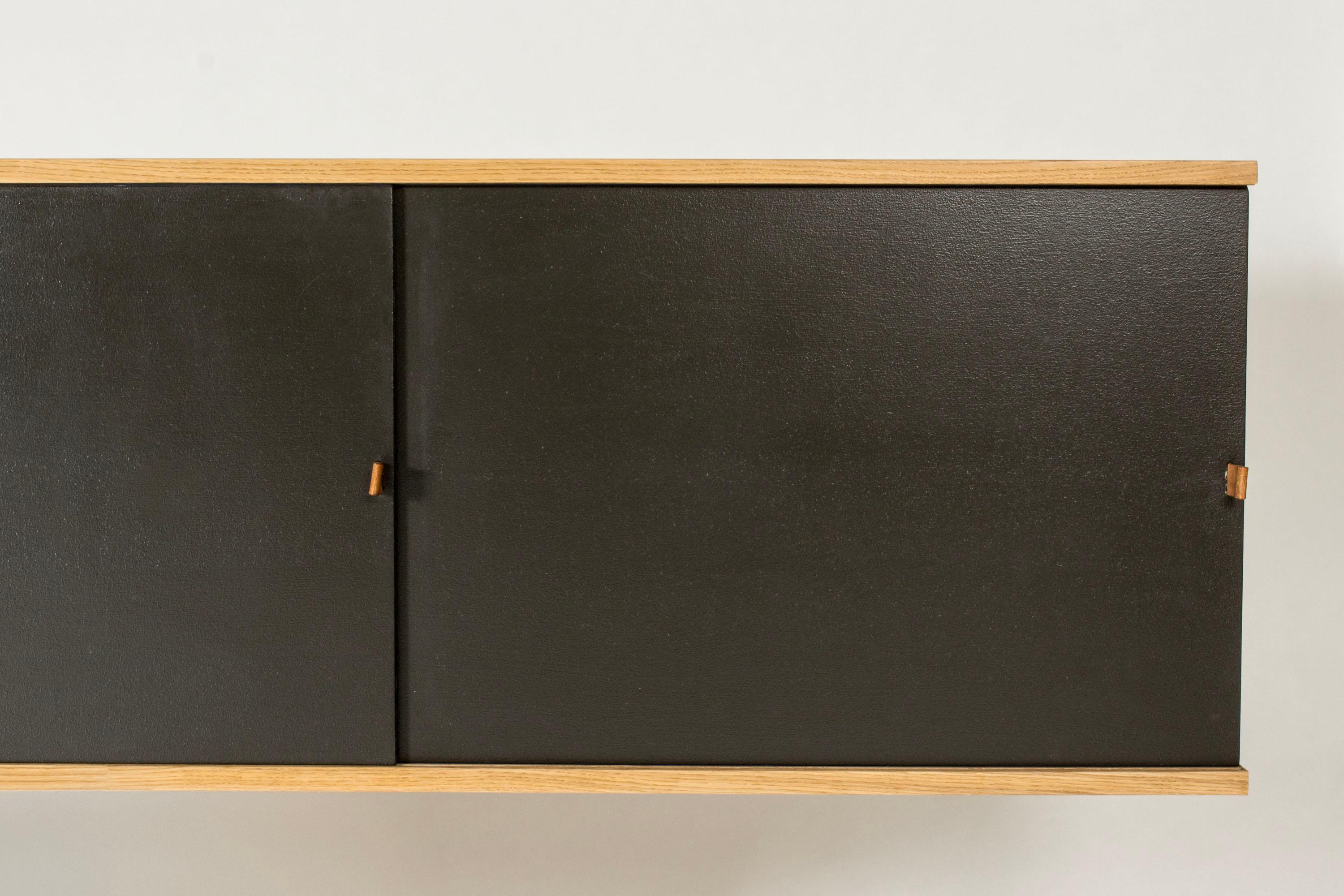 Scandinavian Modern Midcentury Modern Wall Mounted Sideboard, Harbo Sølvsten, Denmark, 1960s For Sale
