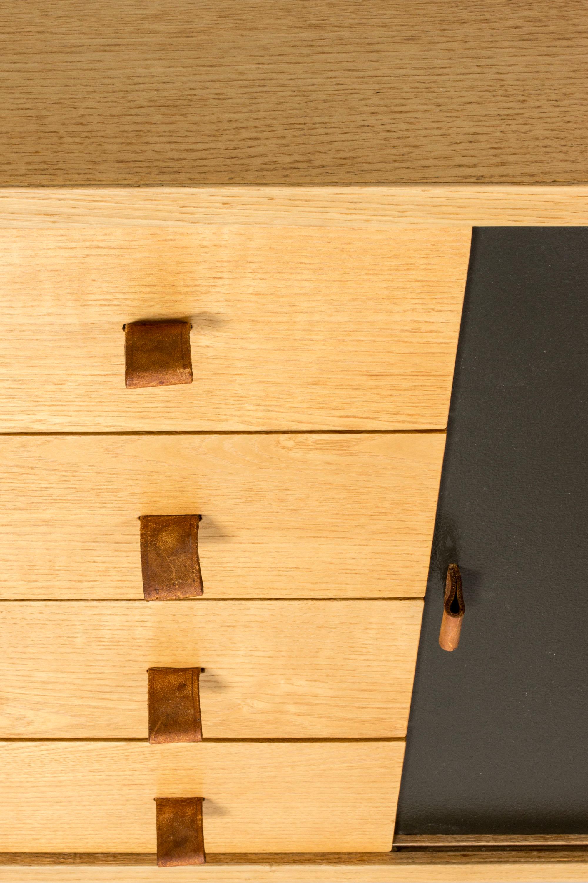 Danish Midcentury Modern Wall Mounted Sideboard, Harbo Sølvsten, Denmark, 1960s For Sale