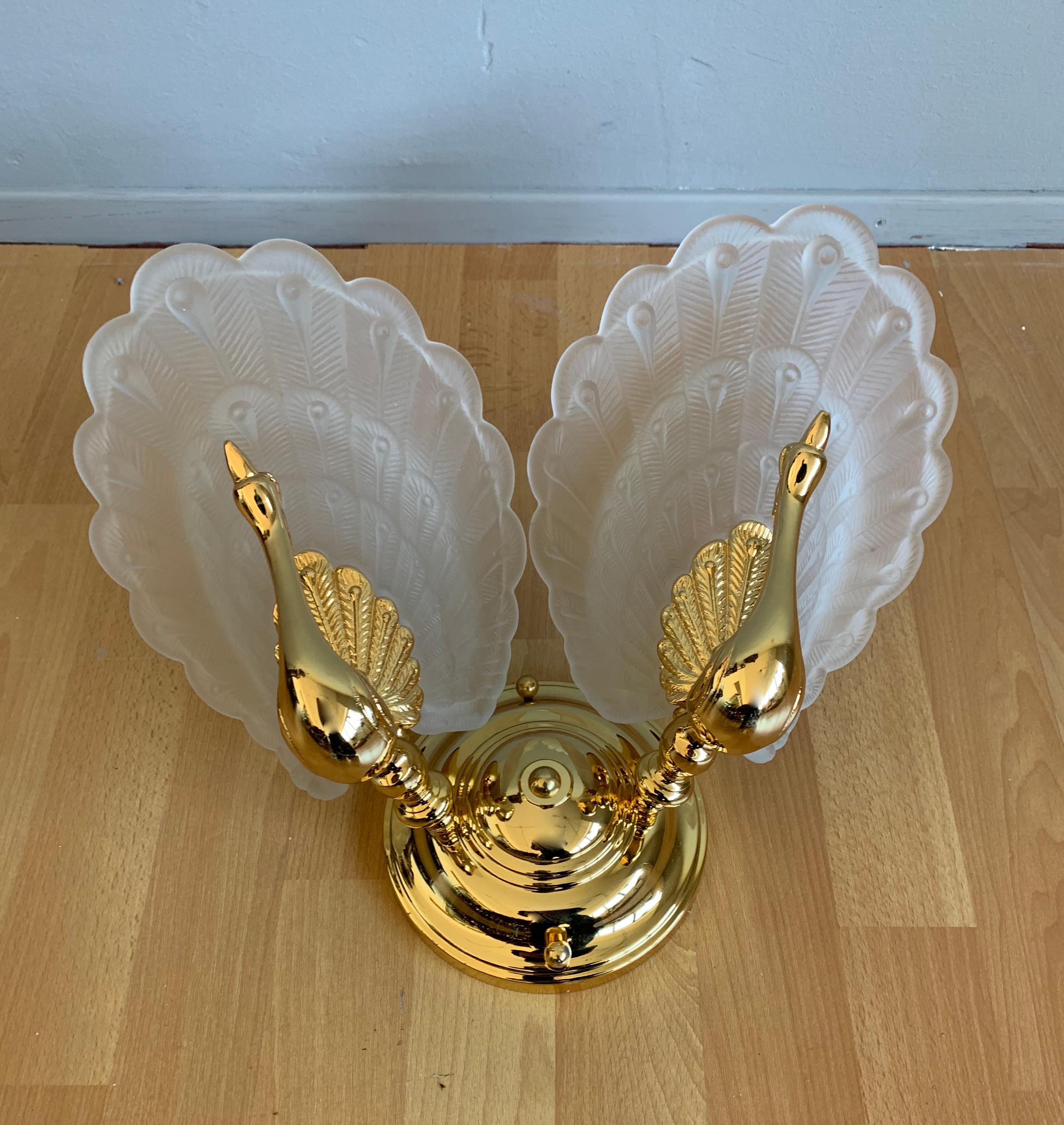peacock wall lights