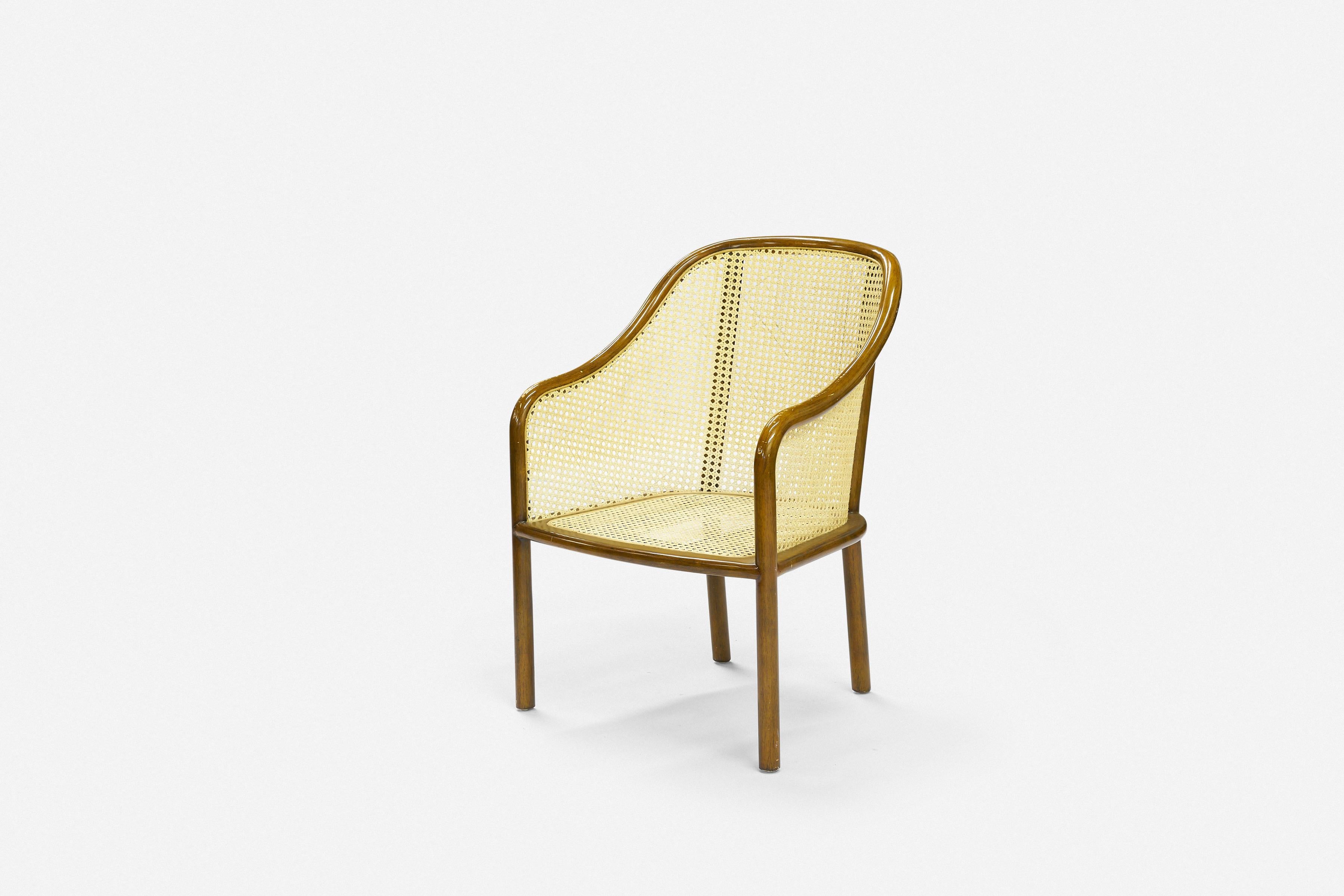 American Mid-Century Modern Ward Bennett for Brickel Associates Style Cane Armchair For Sale