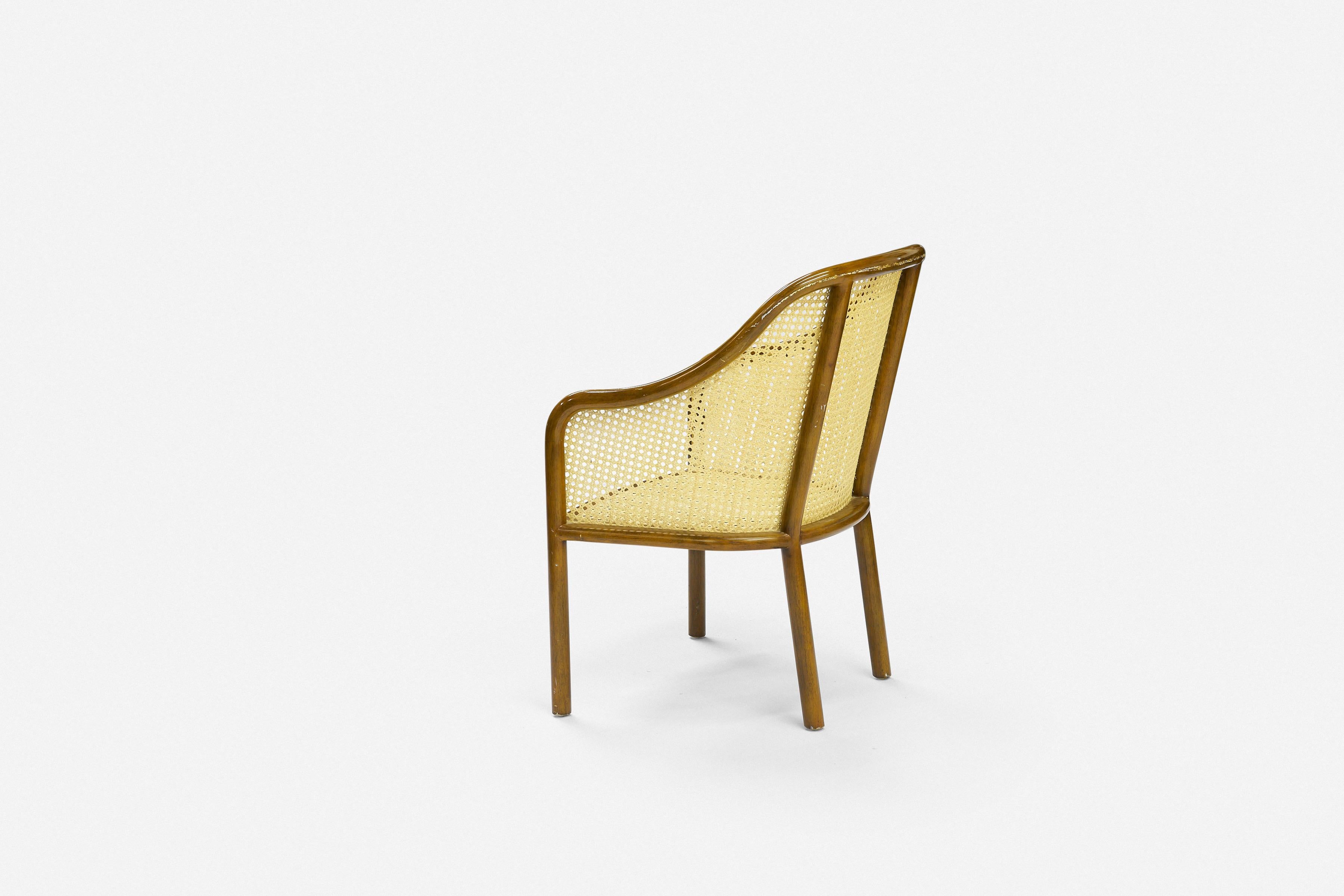 Late 20th Century Mid-Century Modern Ward Bennett for Brickel Associates Style Cane Armchair For Sale
