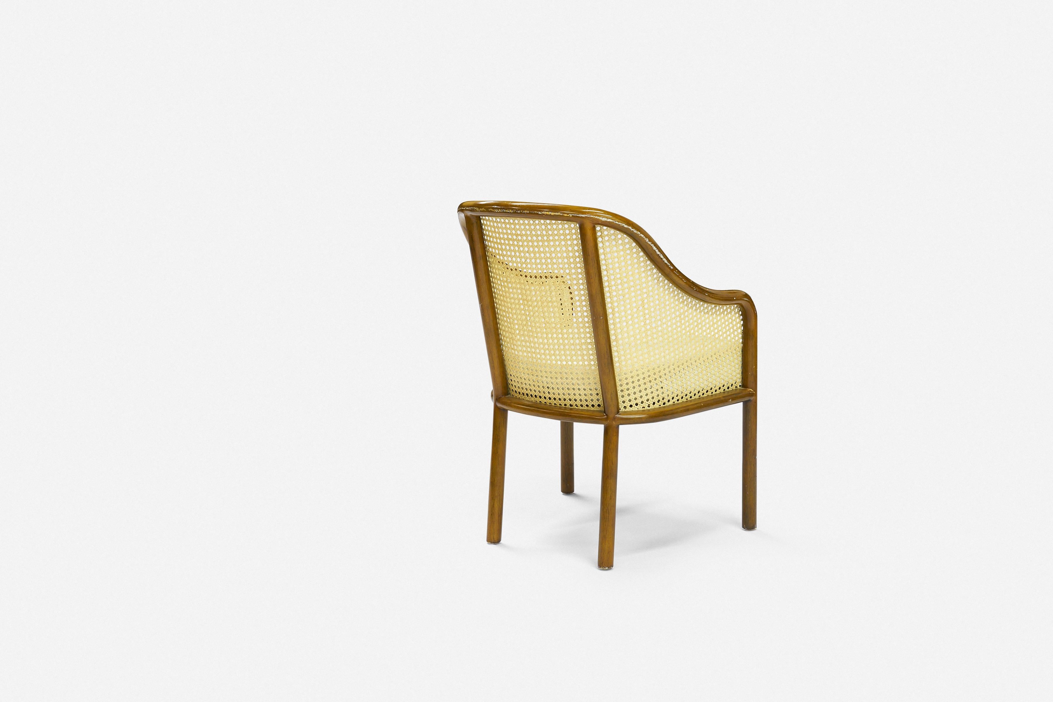 Mid-Century Modern Ward Bennett for Brickel Associates Style Cane Armchair For Sale 1