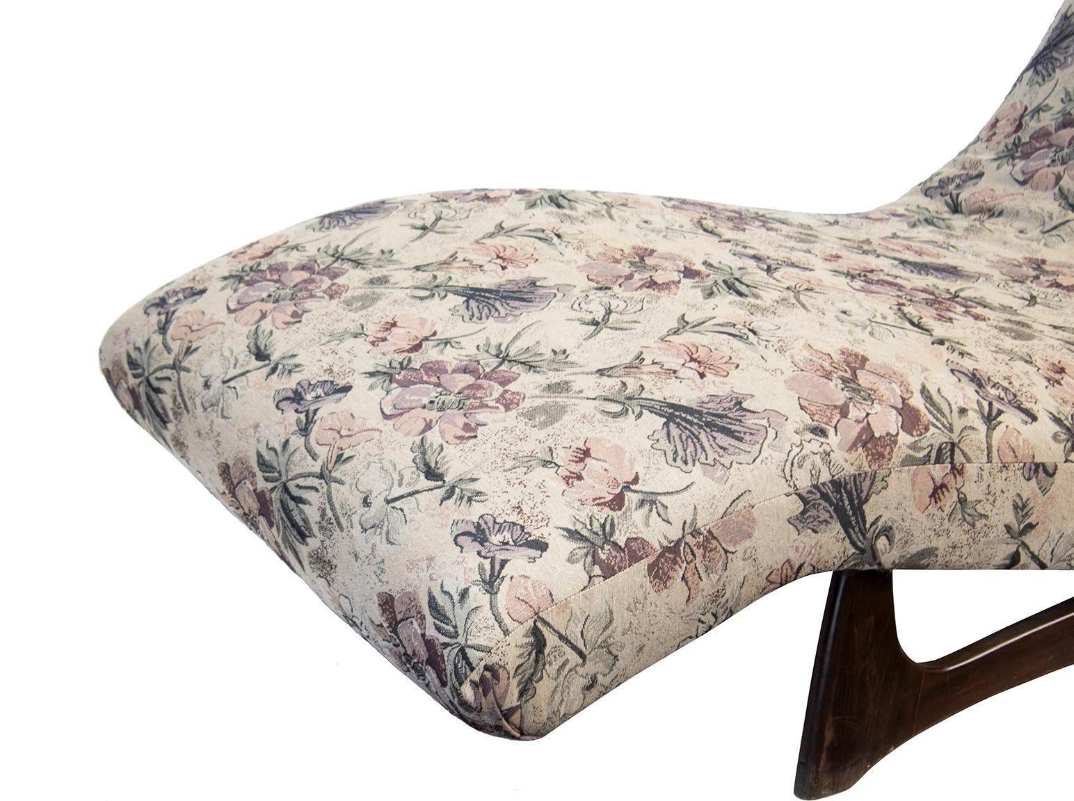 Fabric Midcentury Modern Wave Chaise by Adrian Pearsall for Craft Associates