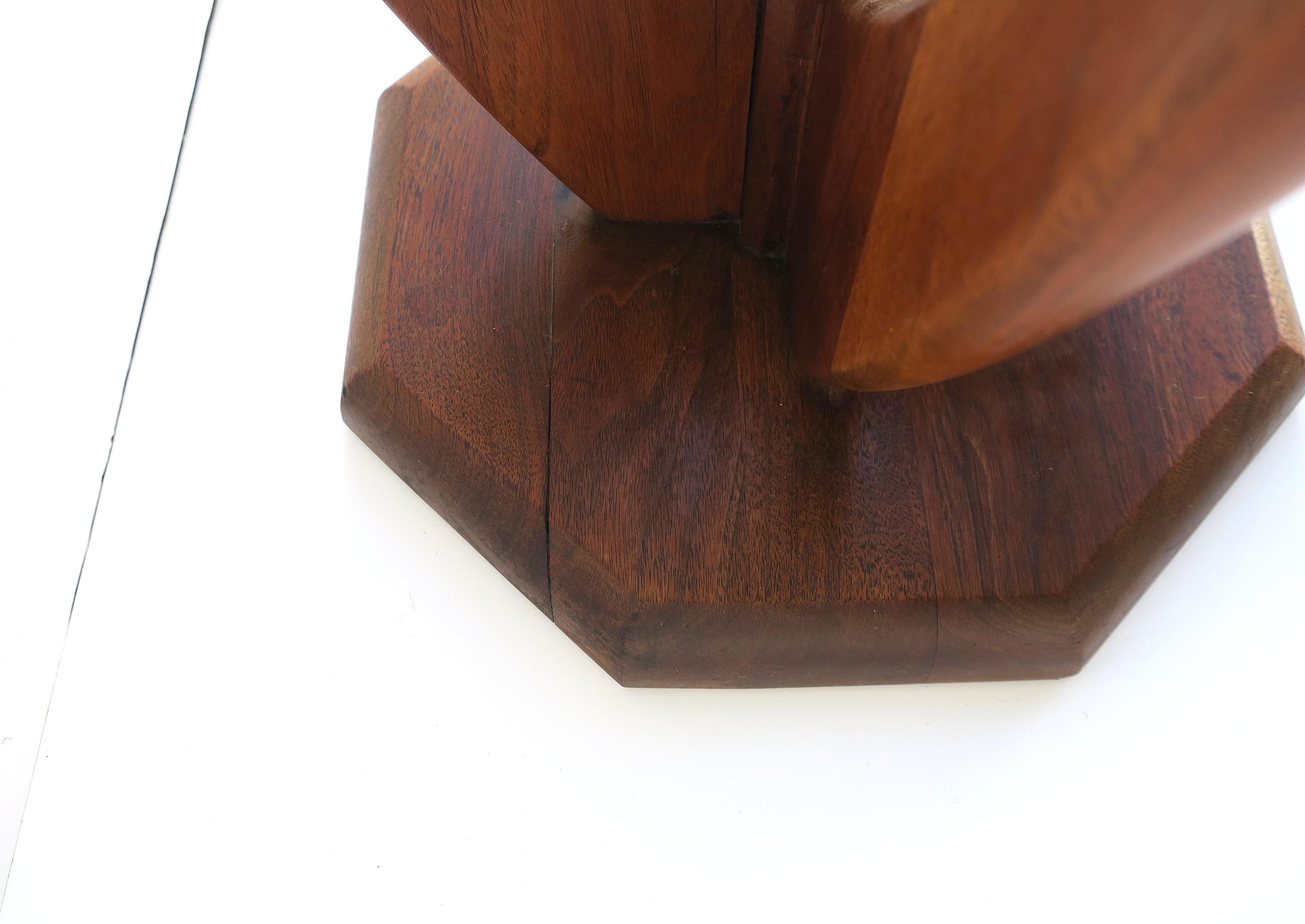 Midcentury Modern Wood and Glass Side Table For Sale 6