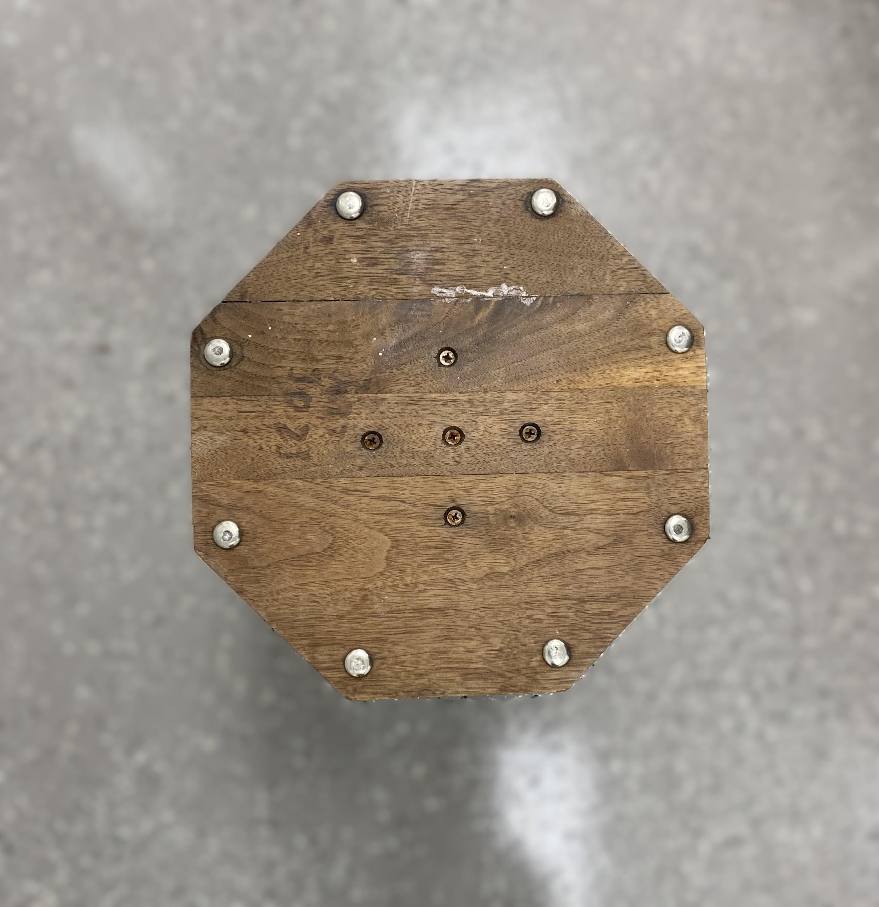 Midcentury Modern Wood and Glass Side Table For Sale 7