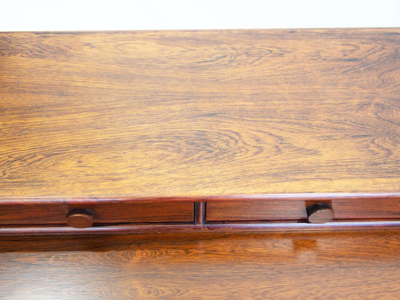 Midcentury Modern Wooden Desk by Gianfranco Frattini for Bernini For Sale 7