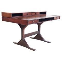 Midcentury Modern Wooden Desk by Gianfranco Frattini for Bernini
