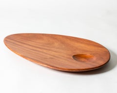 Midcentury Modern Wooden Platter by Sakari Pykälä, Finland, 1960s