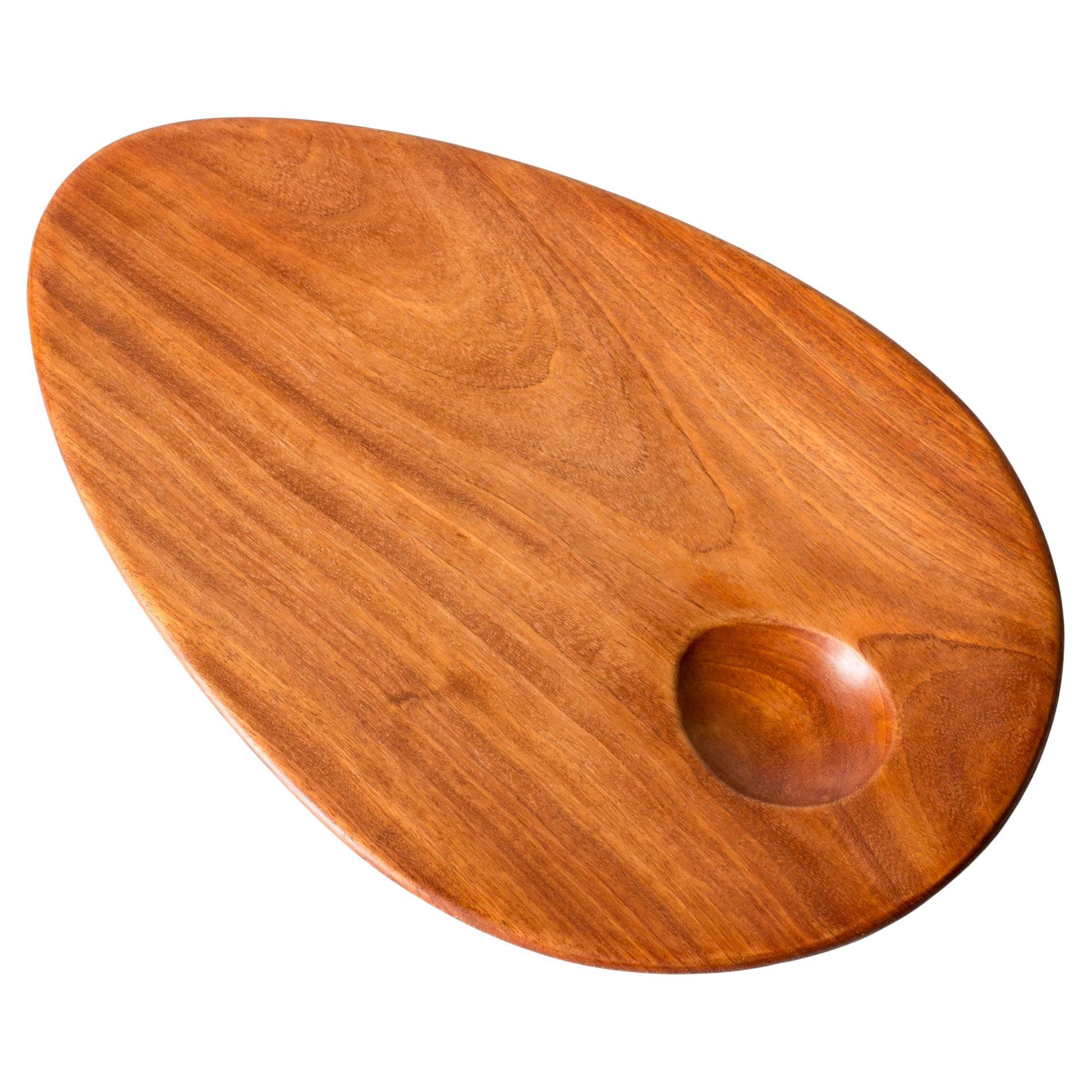 Plato de madera moderno de mediados de siglo de Sakari Pykälä, Finlandia, años 60