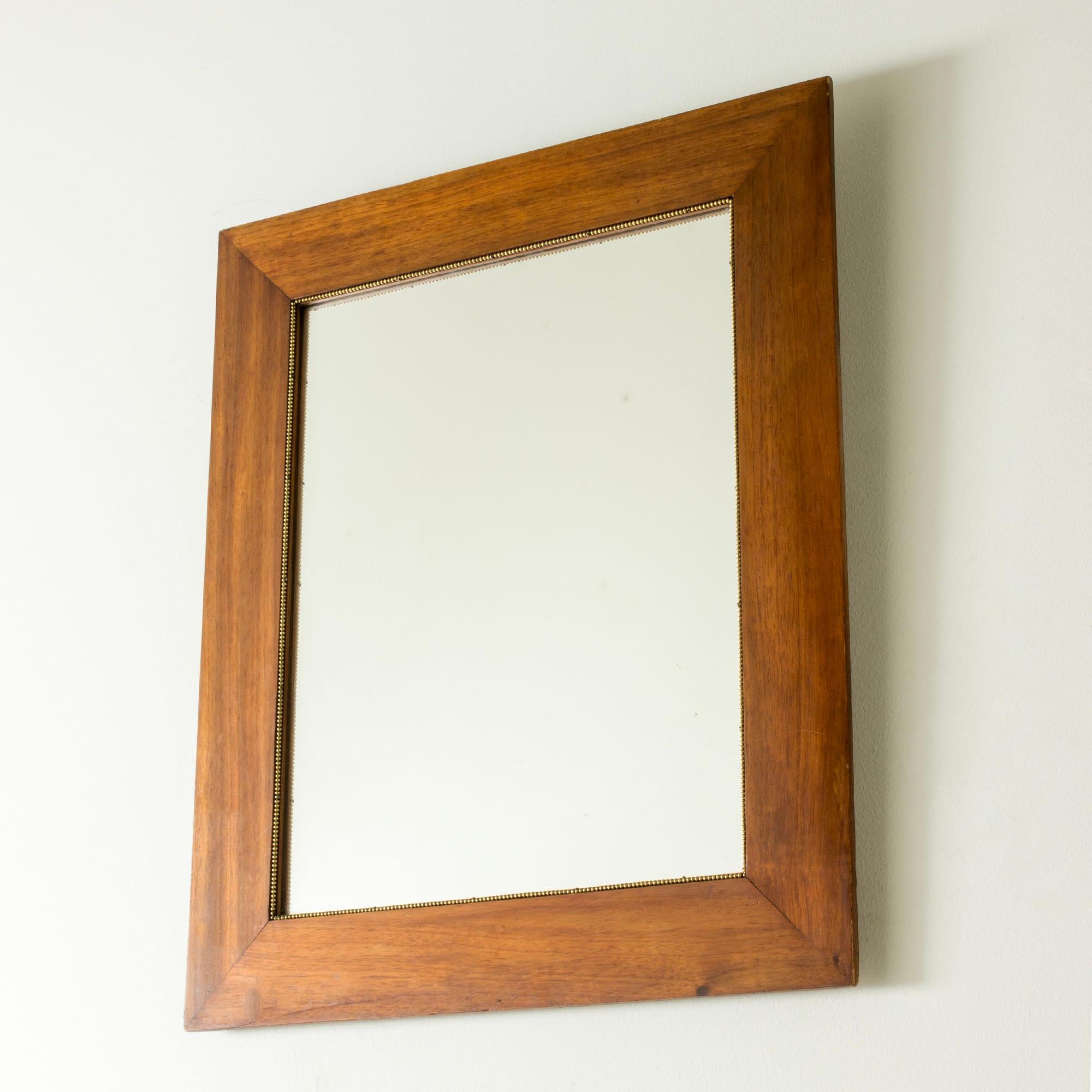 Scandinave moderne Miroir mural en bois moderne du milieu du siècle dernier, Suède, années 1950 en vente