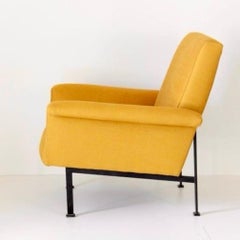 Gelber Vintage-Sessel aus der Mitte des Jahrhunderts, Italien 1950er Jahre