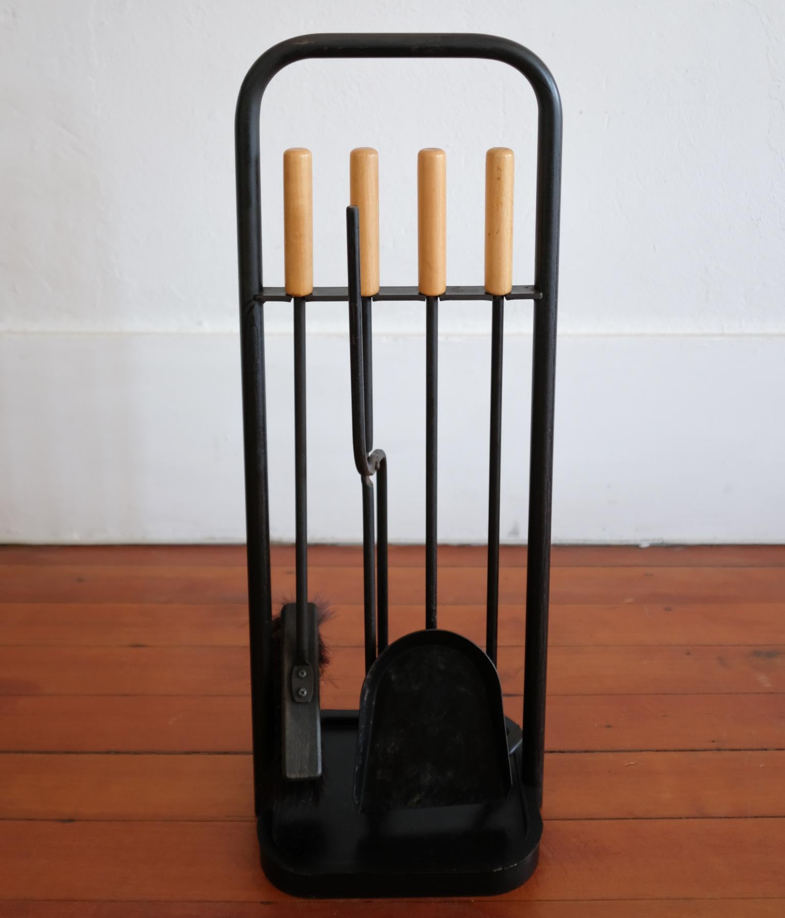 Midcentury Modernist Fireplace Tools, 1960s In Good Condition For Sale In San Diego, CA