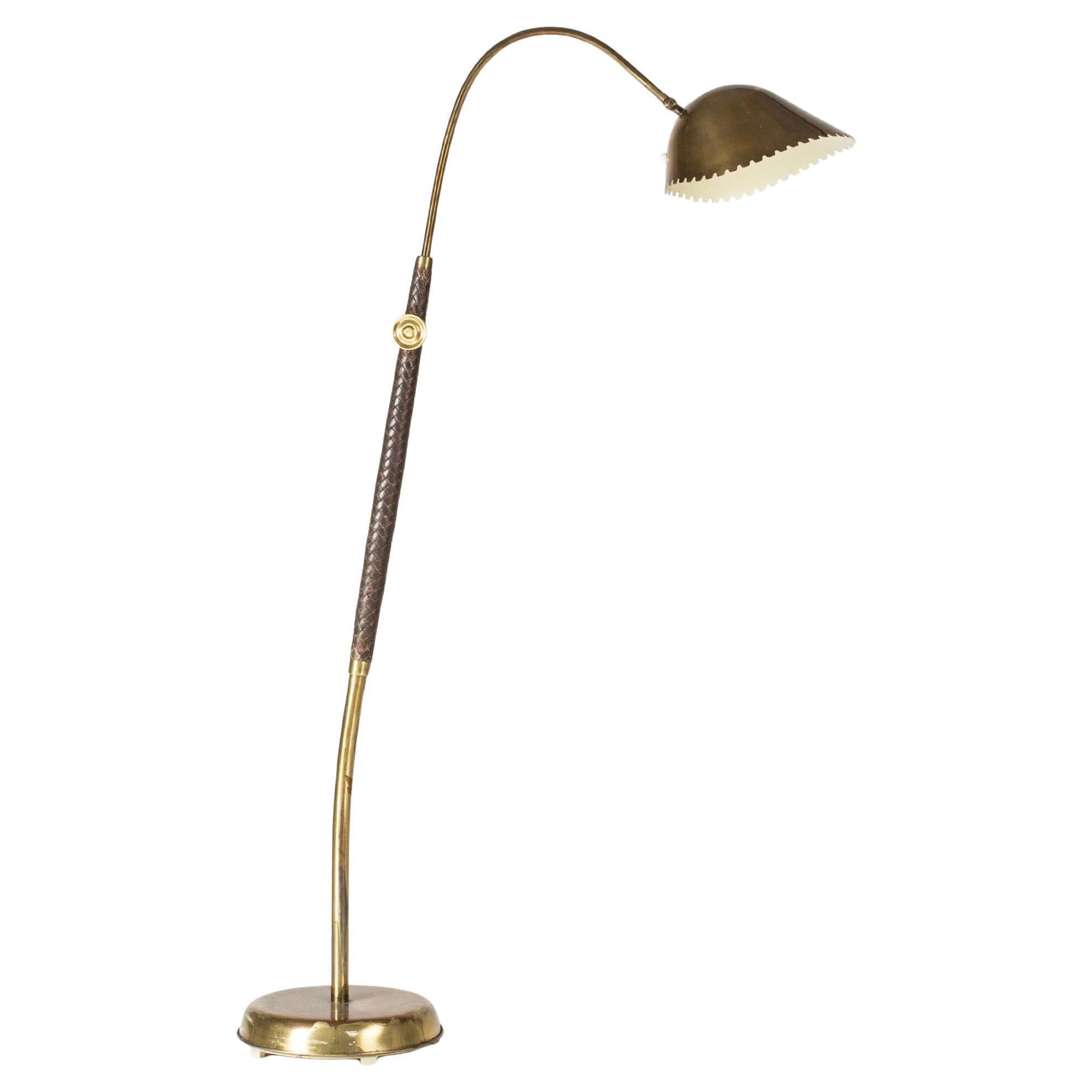 Midcentury Modernist Floor Lamp from ASEA, Sweden, 1930s in vendita