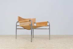 Mid-Century Modernist Lounge Chairs in Saddle Leather by Walter Antonis, 1974