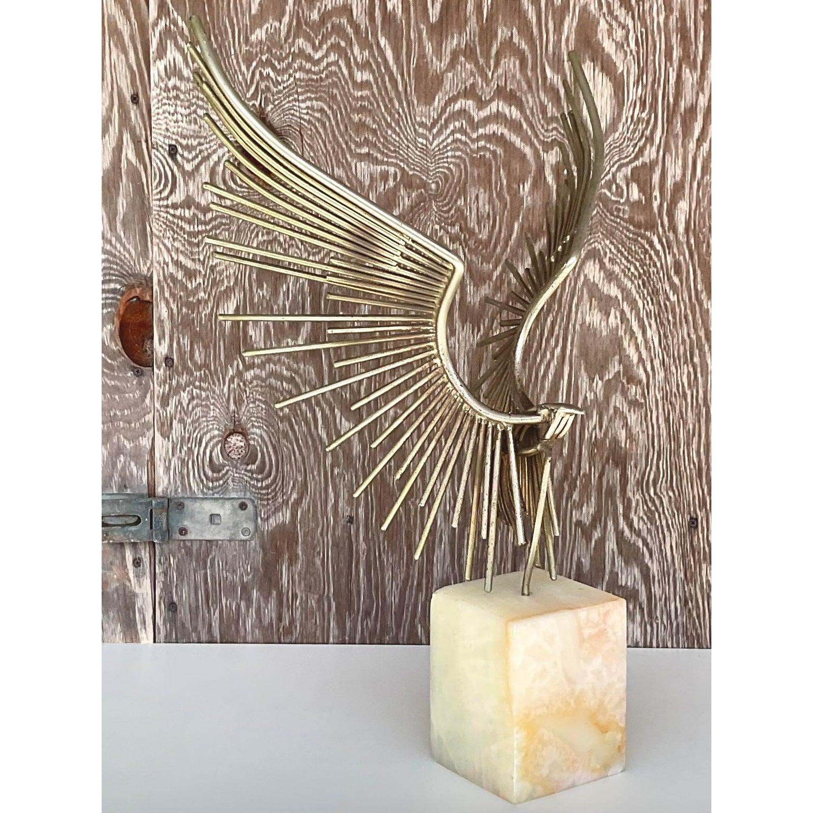 20th Century Mid-Century Modernist Metal Bird Sculpture After Jere