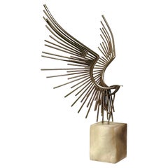 Mid-Century Modernist Metal Bird Sculpture After Jere