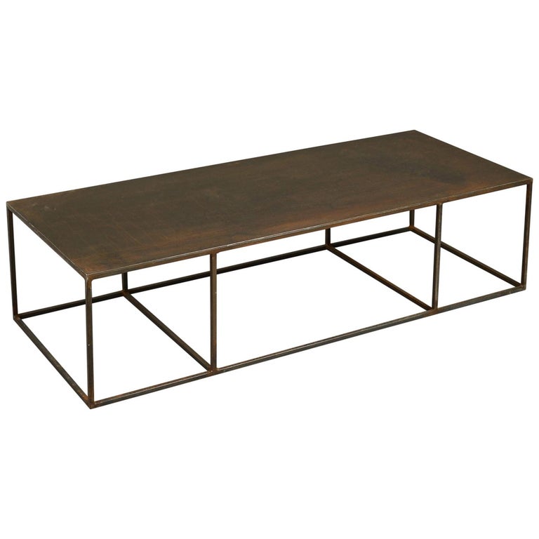 Midcentury Modernist Steel Low Table at 1stDibs