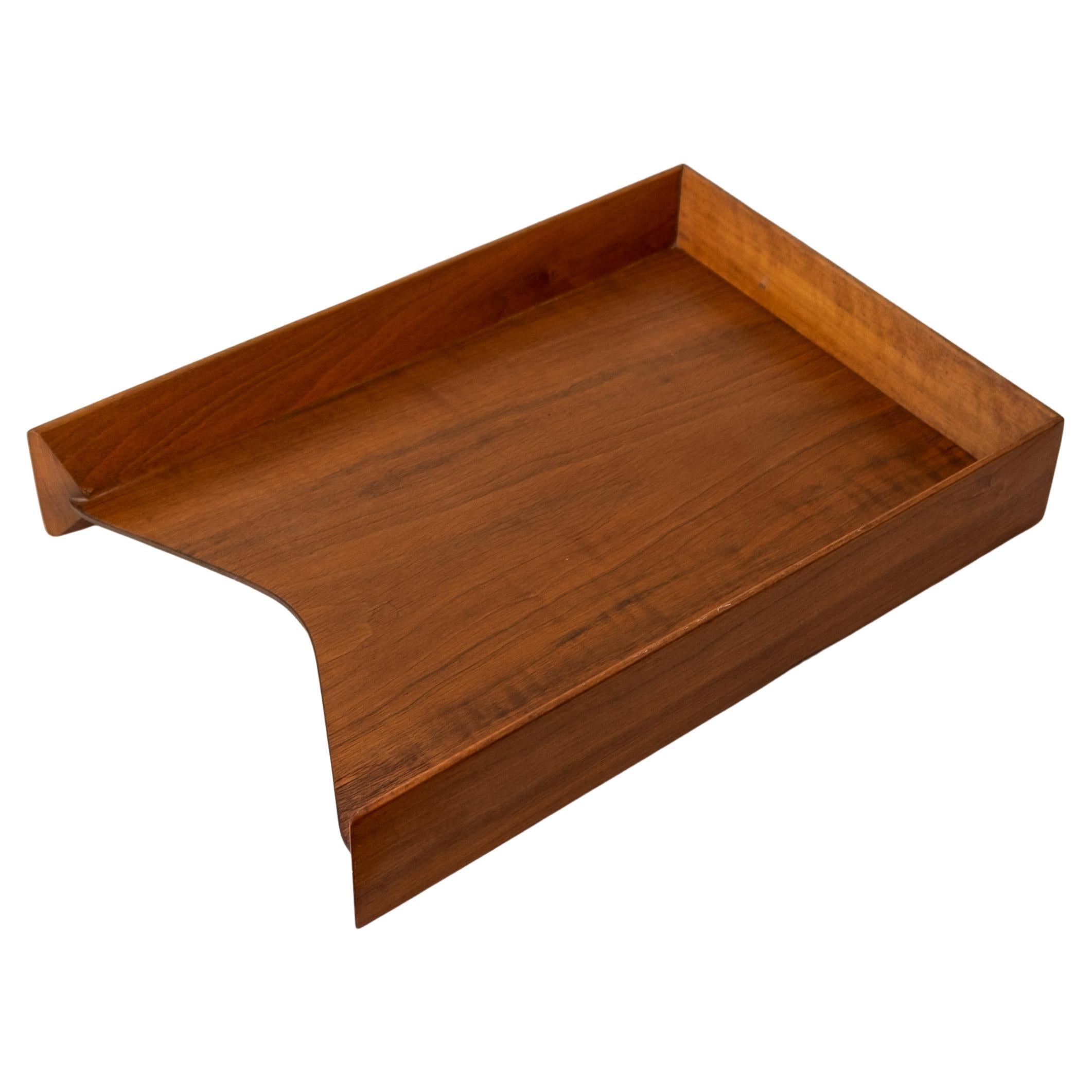 Midcentury Modernist Walnut Letter Tray