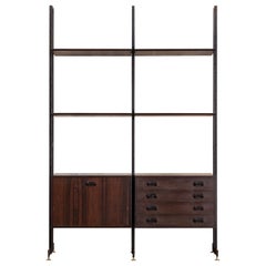 Midcentury  modular bookcase, Italy 1950