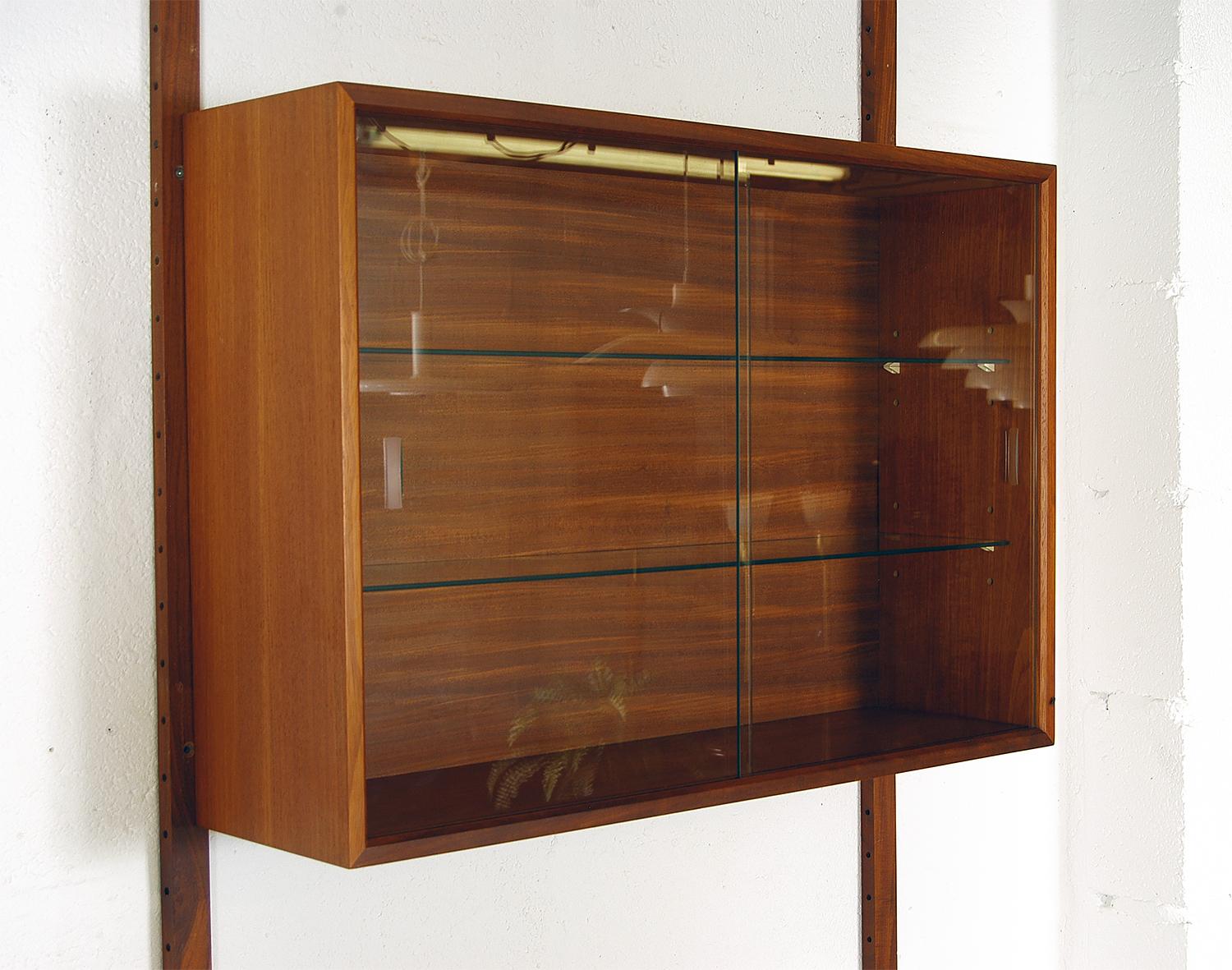 Metal Midcentury Modular Danish Royal System Teak Wall Unit Shelving by Poul Cadovius