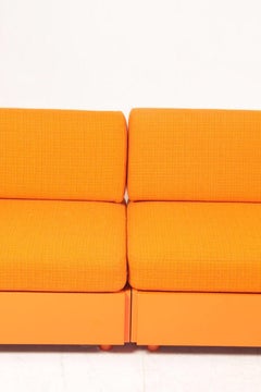 Midcentury Modular Sofa and Bar Table, Designed by Verner Panton, 1970s