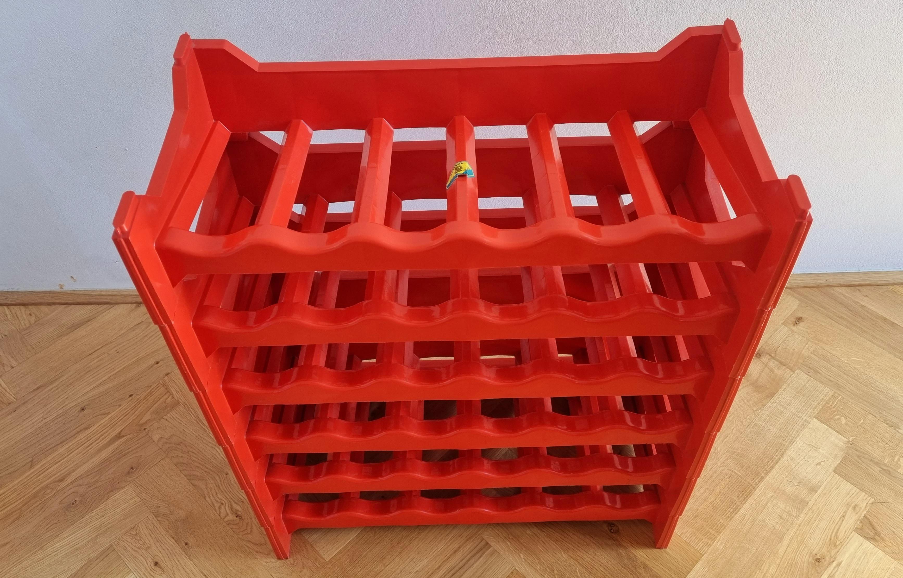 Plastic Midcentury Modular Wine Rack or Stand, Italy, 1970s For Sale