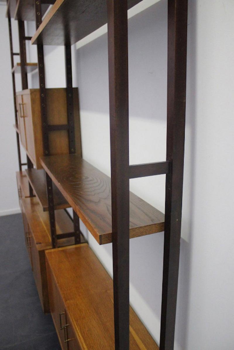 20th Century Midcentury Modular Wood Italian Albini's LB7 Style Bookcase, 1960s
