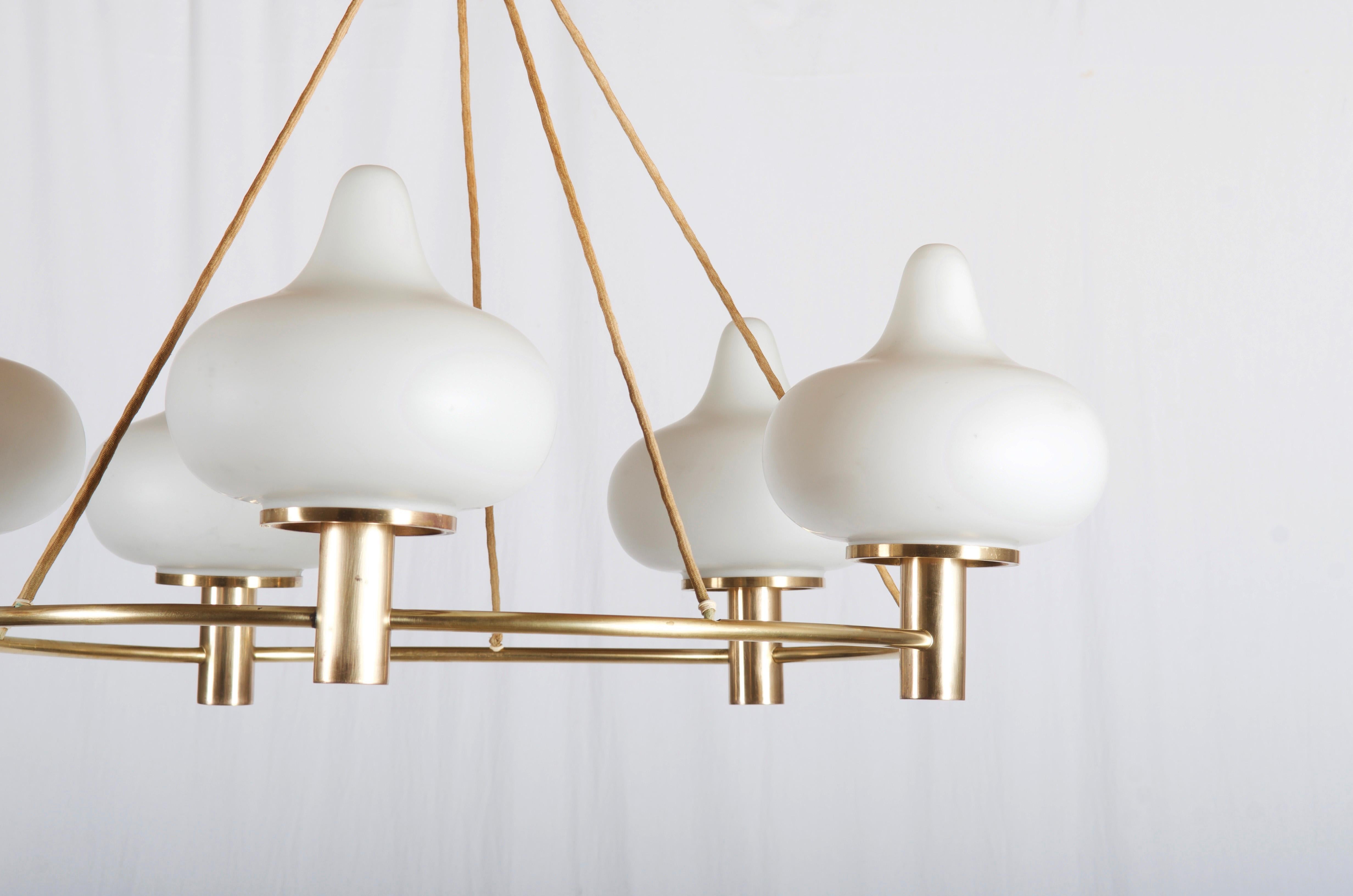 Midcentury Mogens Hammer & Henning Moldenhawer Chandelier for Louis Poulsen For Sale 1