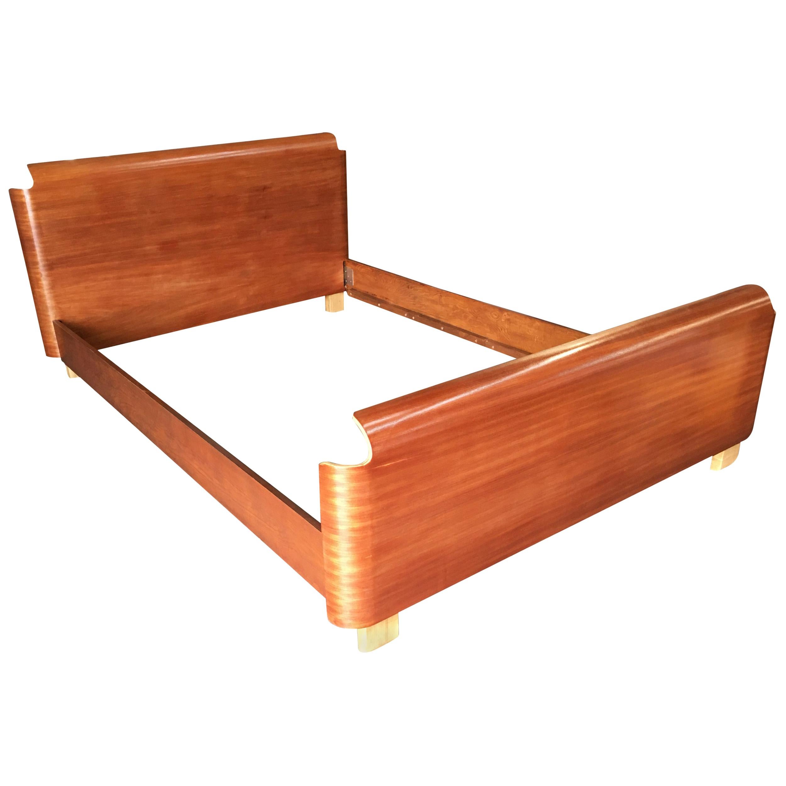 Midcentury Molded Plywood Bed Frame For, Plywood Bed Frame