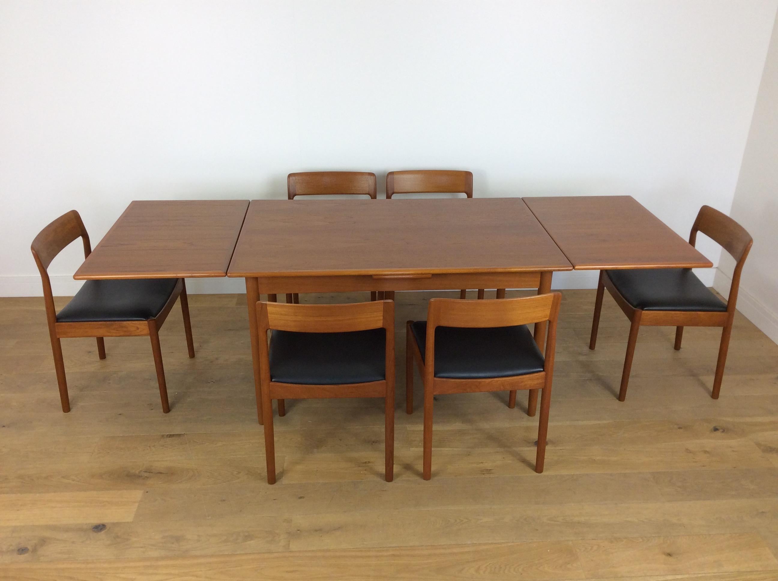 Danish Midcentury Moller Dining Table and Chairs