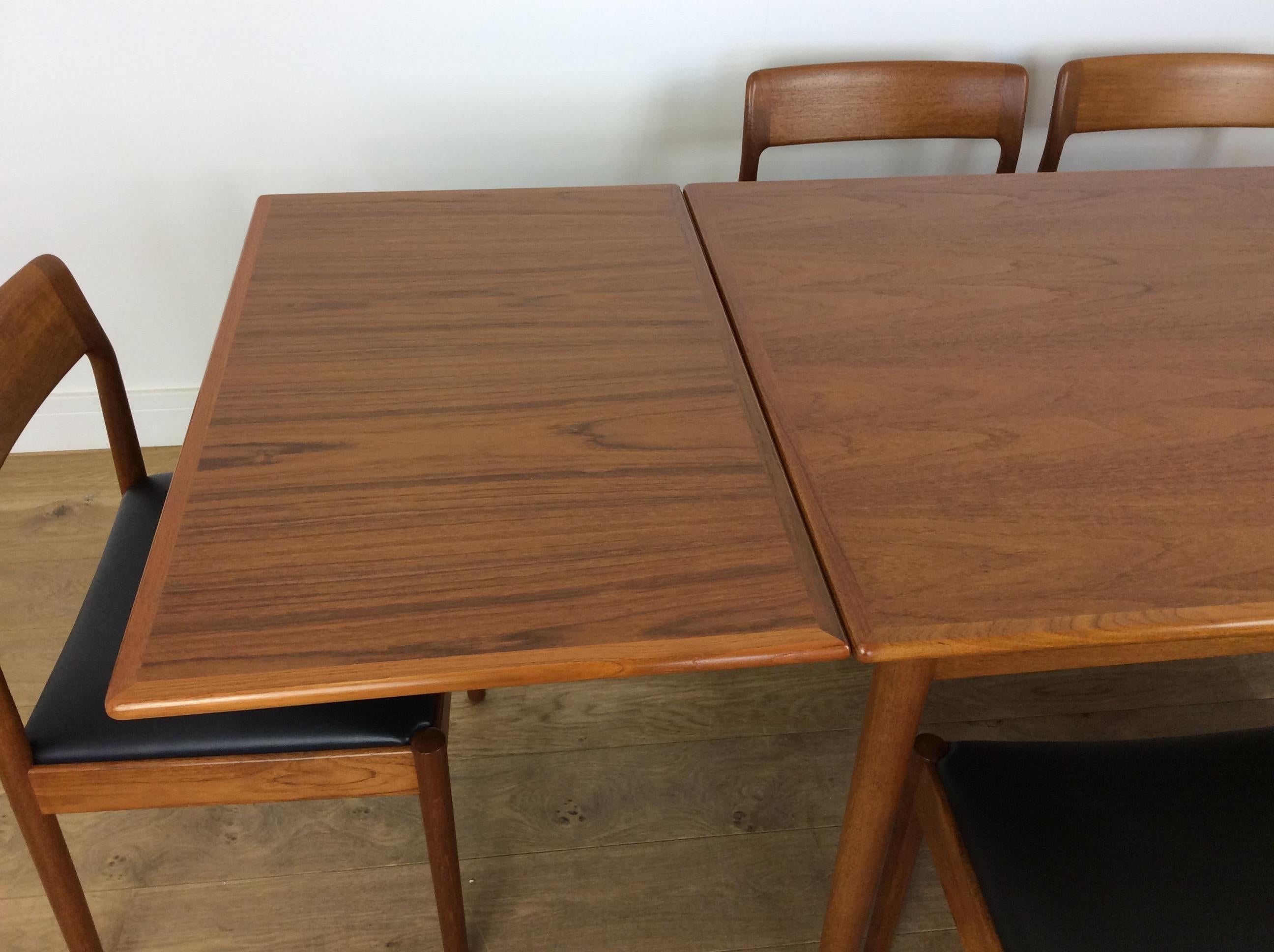 Teak Midcentury Moller Dining Table and Chairs