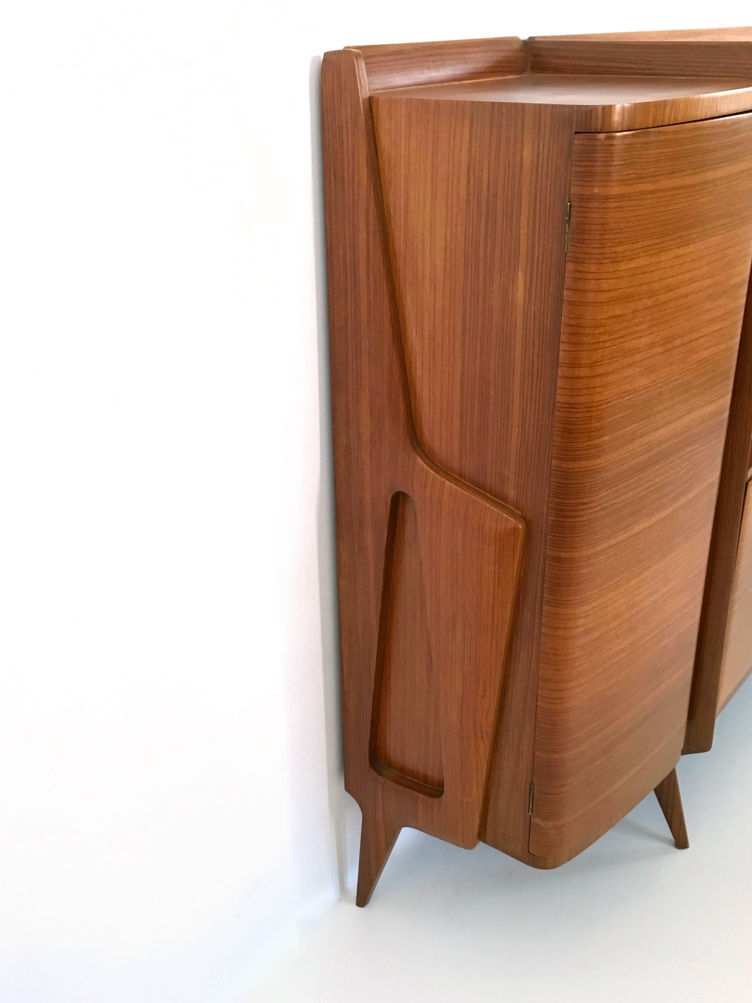 Monumental Wooden Cabinet with Parchment Panels by Gio Ponti, Italy For Sale 3