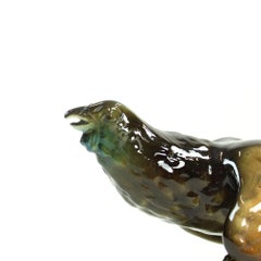 Midcentury Moorcock Porcelain Sculpture by Royal Dux, Czechoslovakia