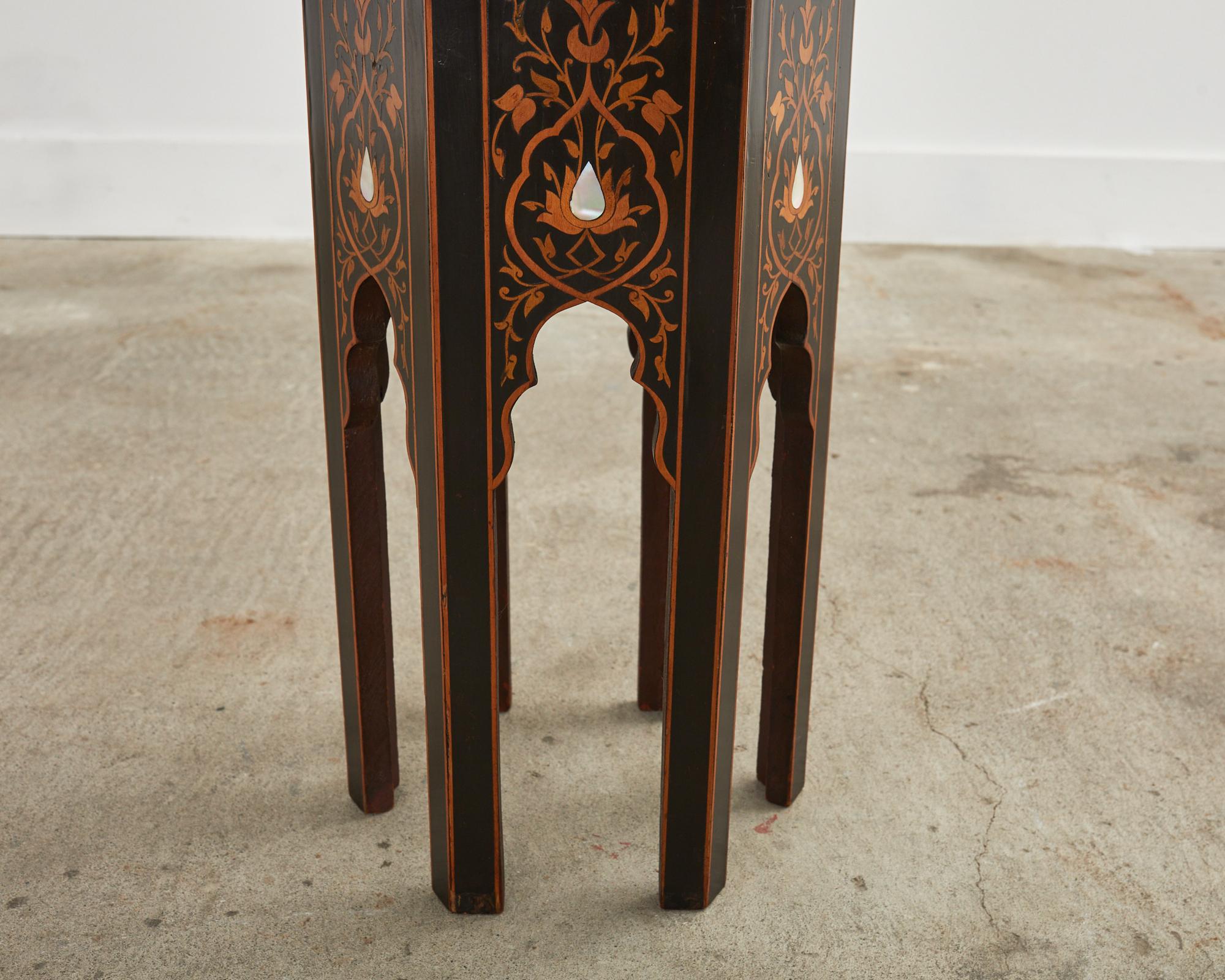 Mid-Century Moorish Moroccan Style Inlaid Drinks Table 4