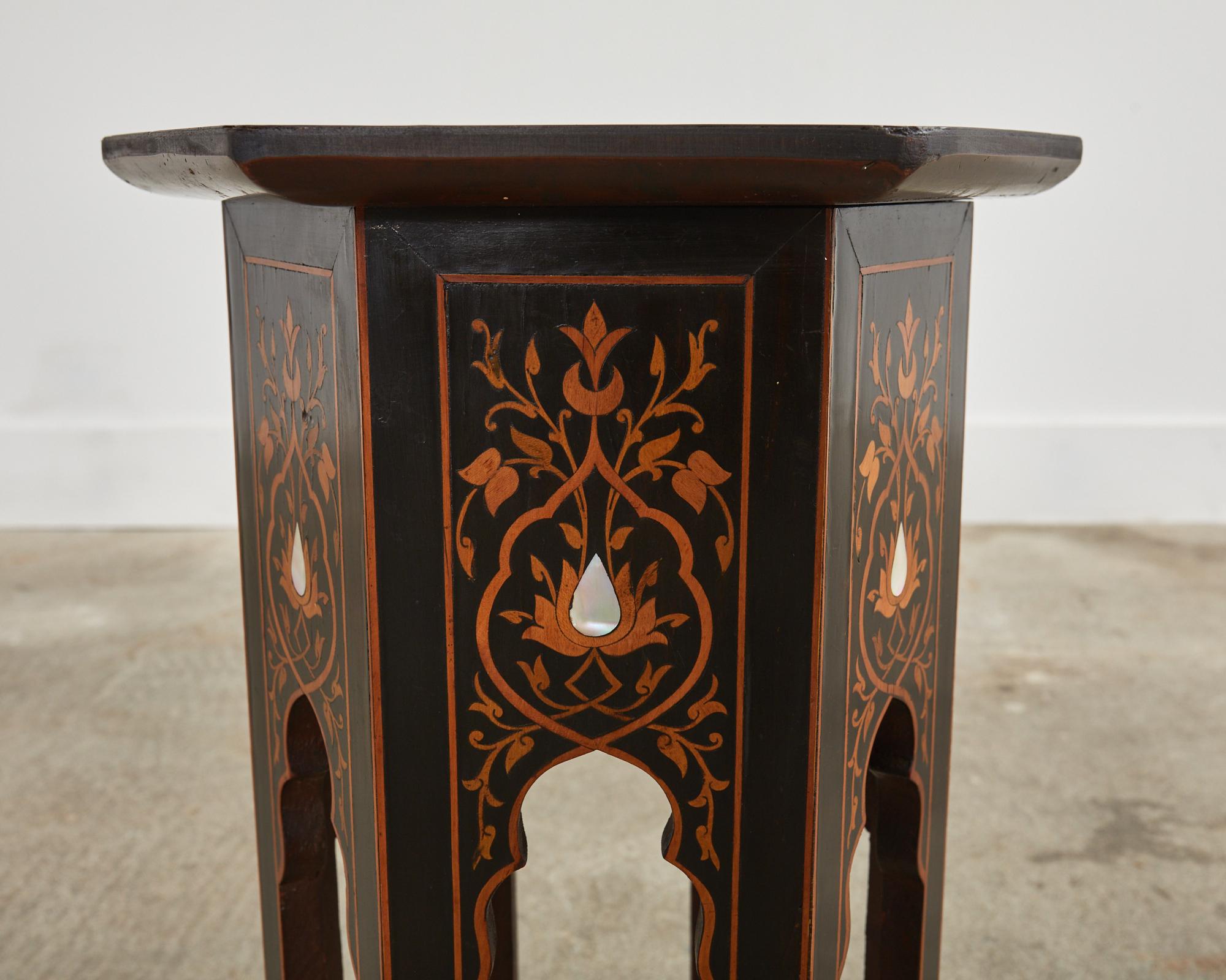 Mid-Century Moorish Moroccan Style Inlaid Drinks Table 5