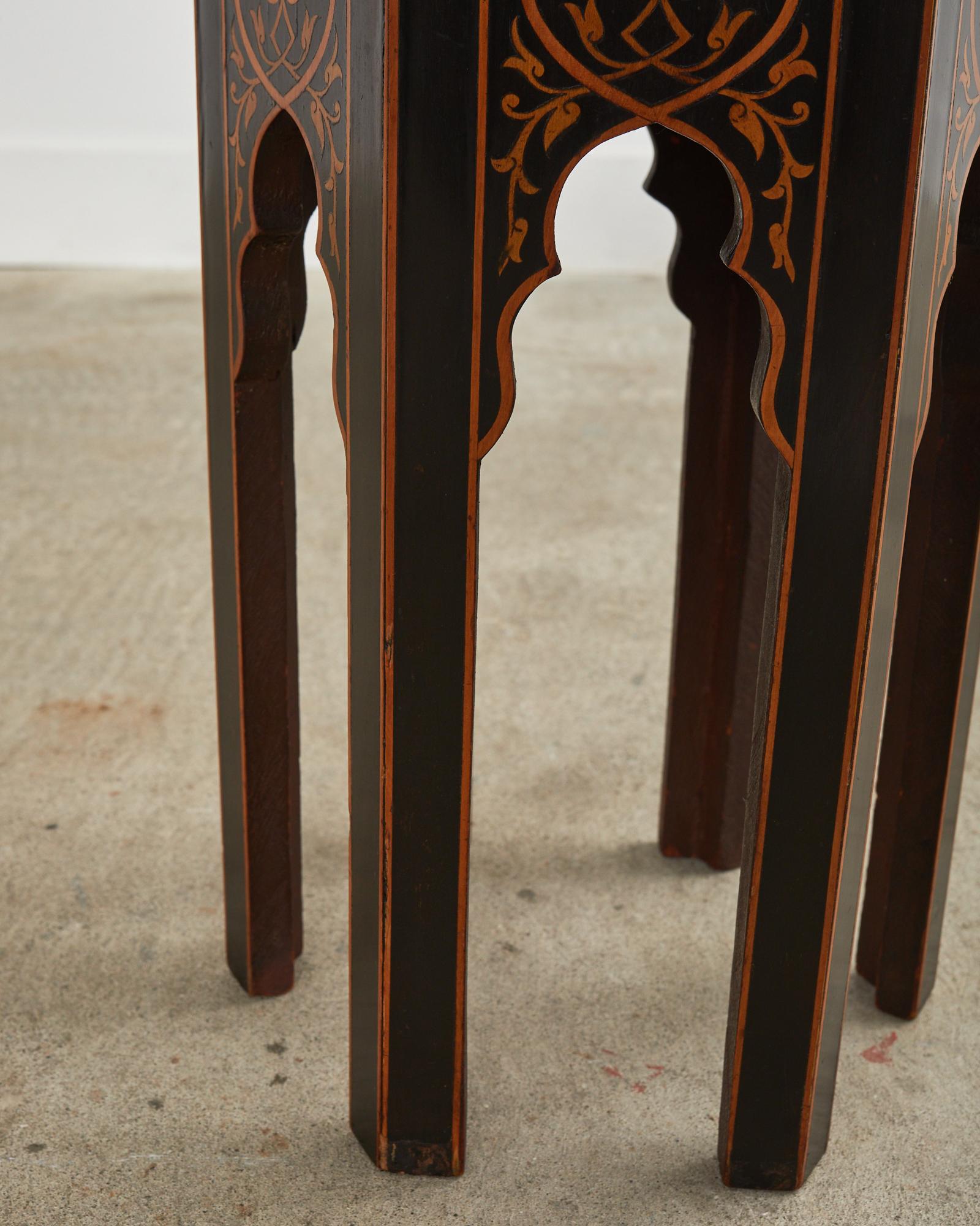 Mid-Century Moorish Moroccan Style Inlaid Drinks Table 6