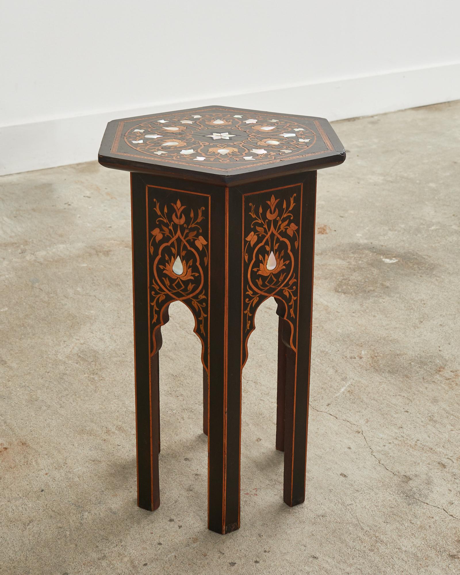 Mid-Century Moorish Moroccan Style Inlaid Drinks Table 1