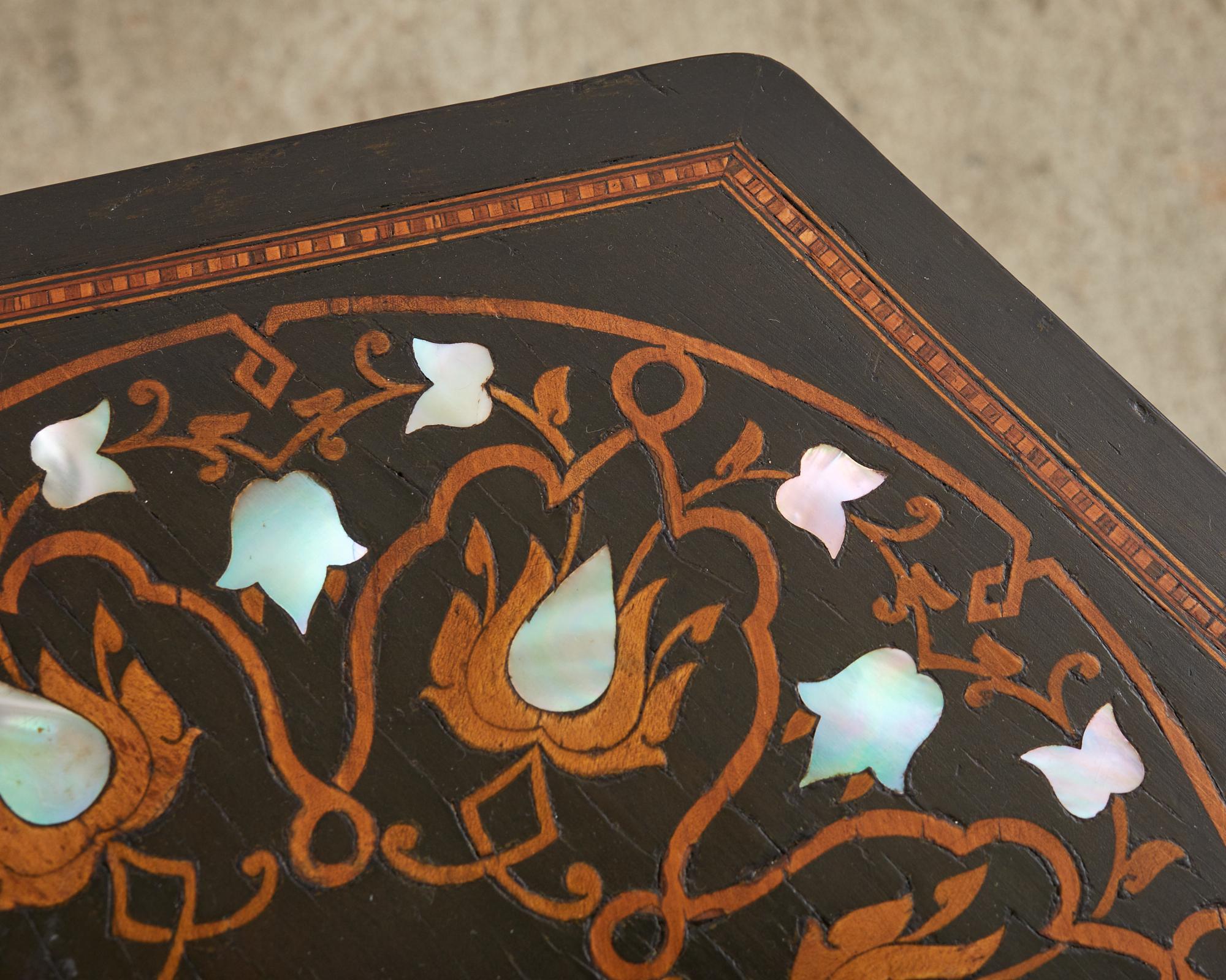 Mid-Century Moorish Moroccan Style Inlaid Drinks Table 2