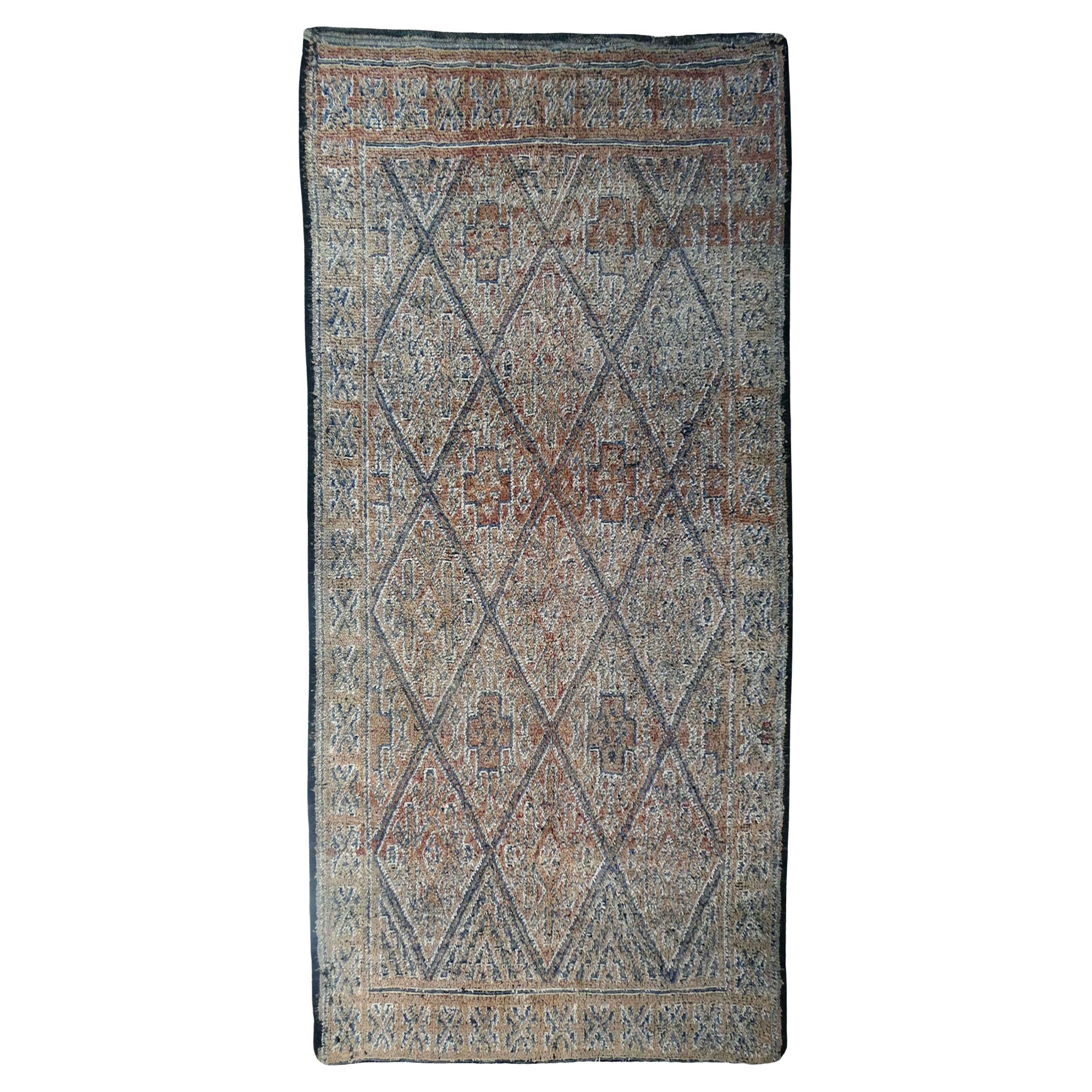 Midcentury Moroccan Beni Mguild Rug  6'5 x 9'5