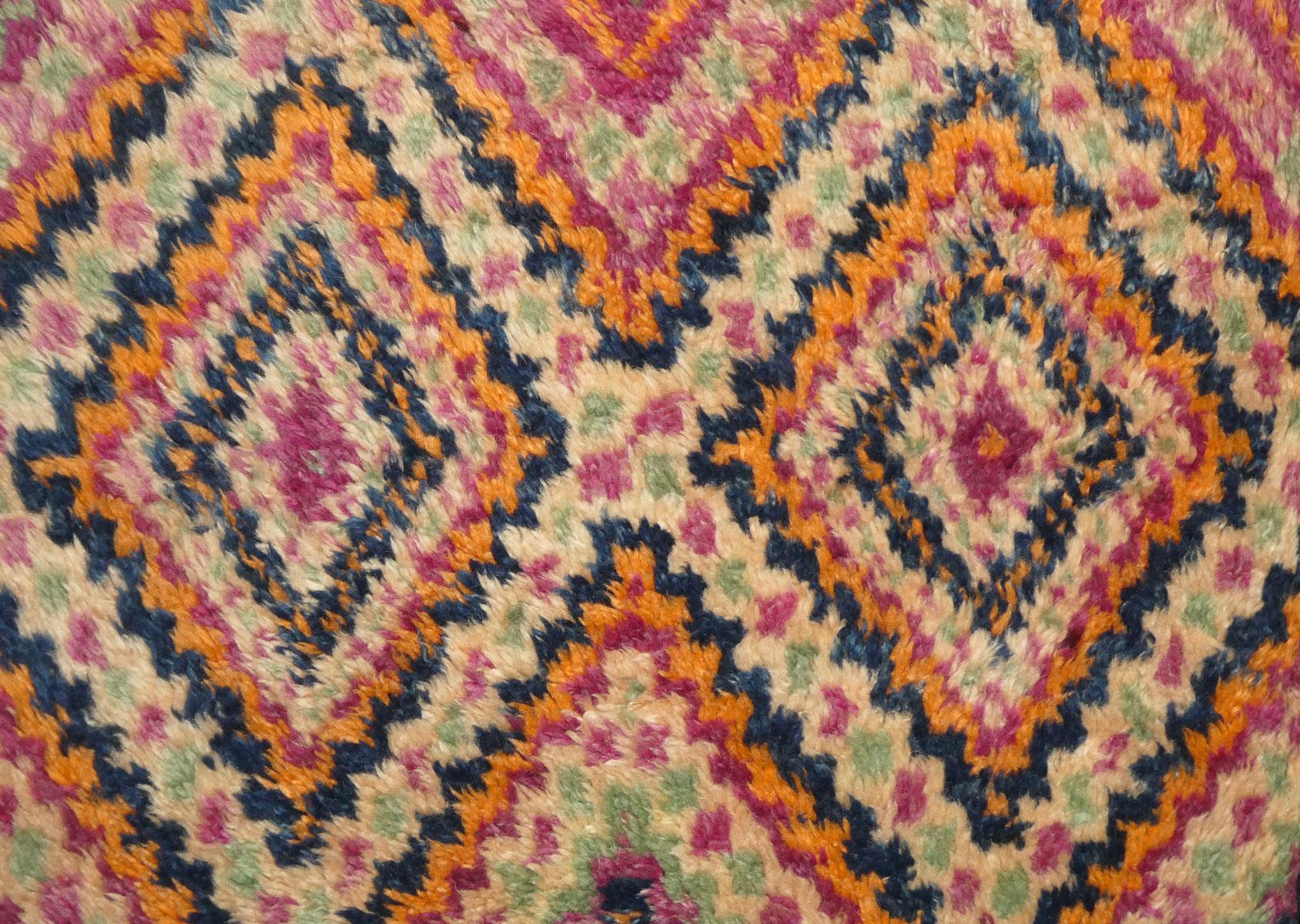 Midcentury Moroccan Beni M'Guild Wool Rug 6'3 x 12' In Good Condition For Sale In Los Angeles, CA